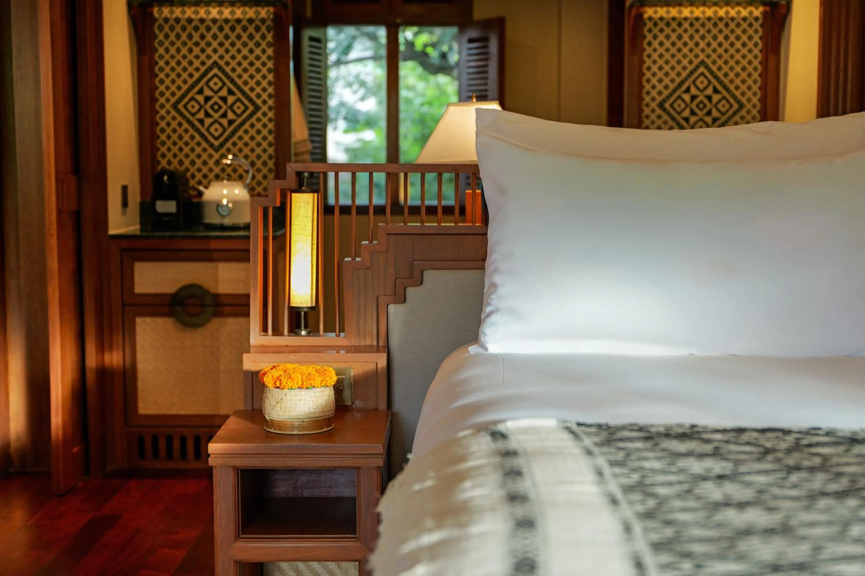 Bed in La Résidence Phou Vao