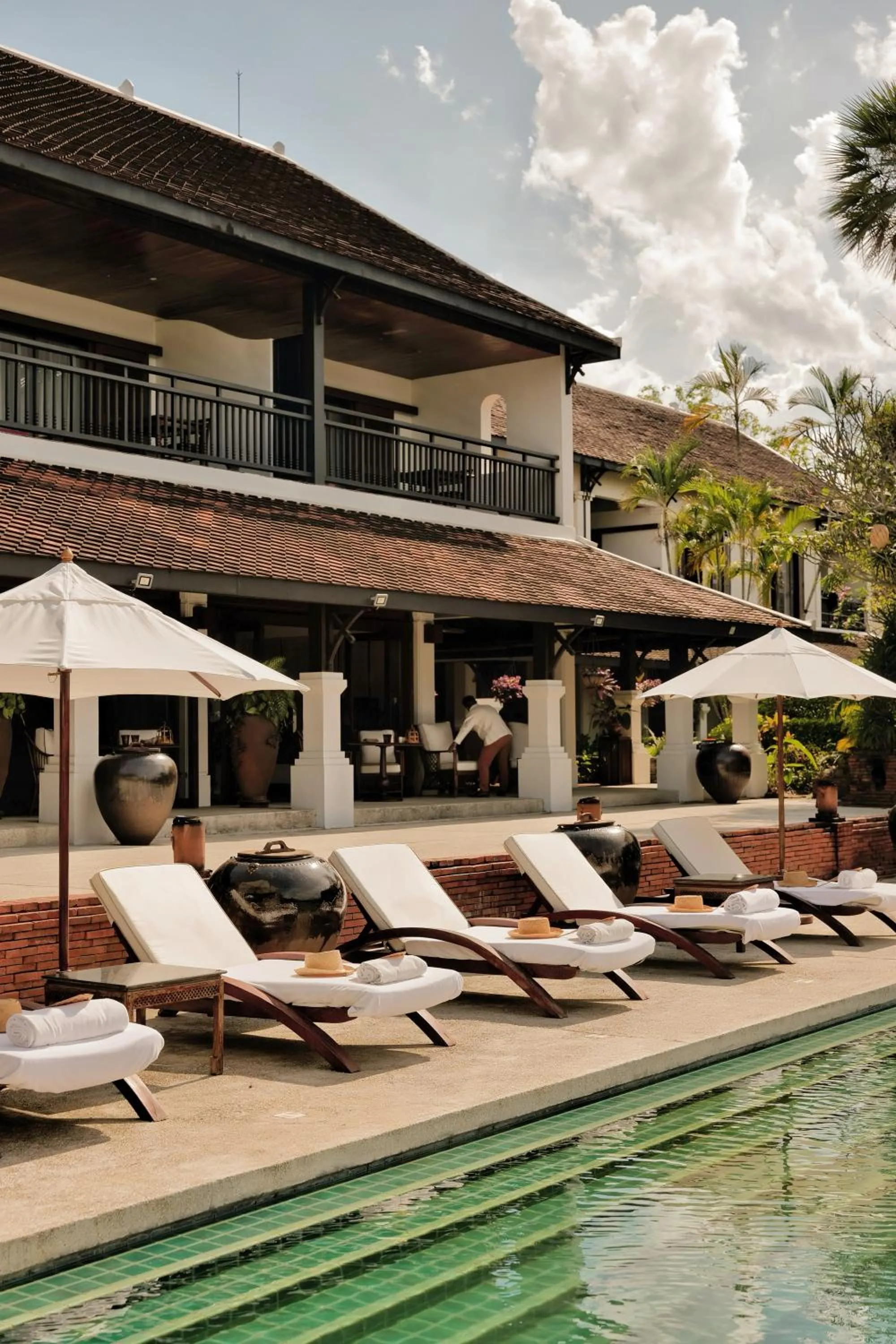 sunbed in La Résidence Phou Vao