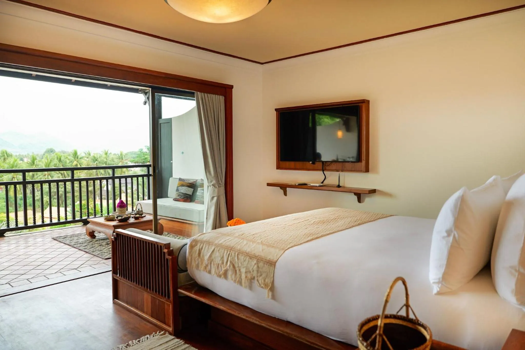 Bedroom, Bed in La Résidence Phou Vao