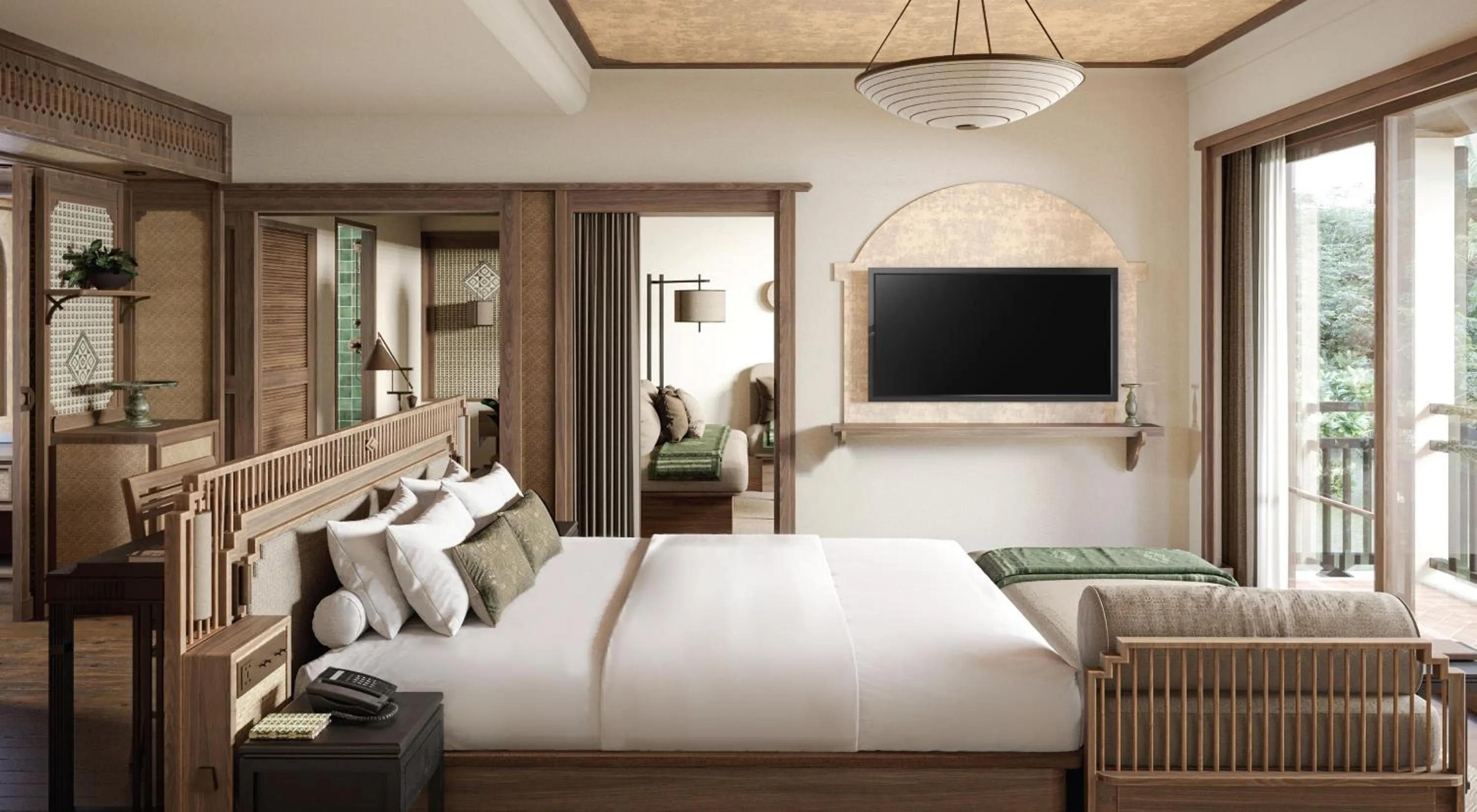 Bedroom, Bed in La Résidence Phou Vao