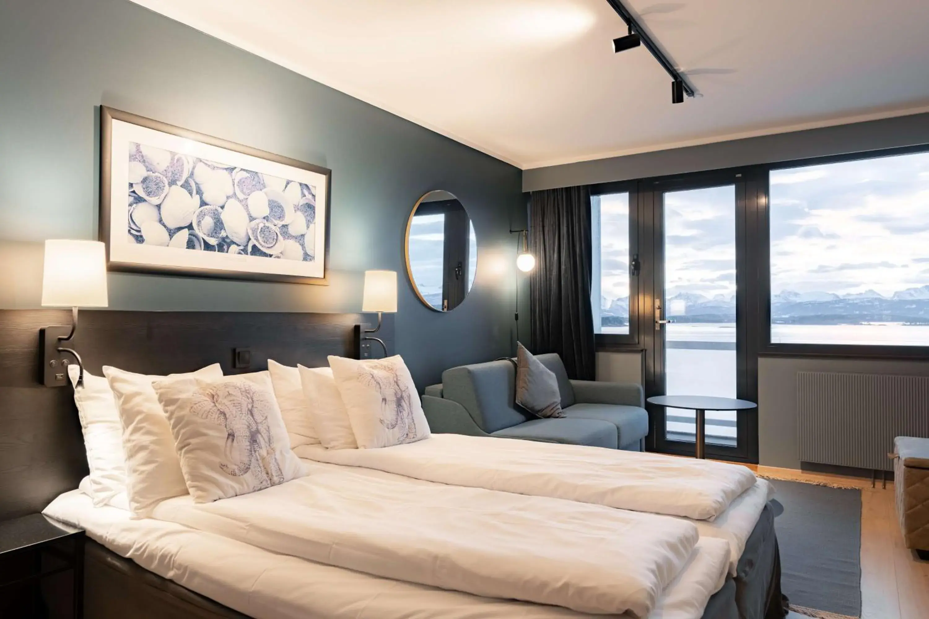 Bedroom, Bed in Scandic Alexandra Molde Bedroom, Bed in Scandic Alexandra Molde