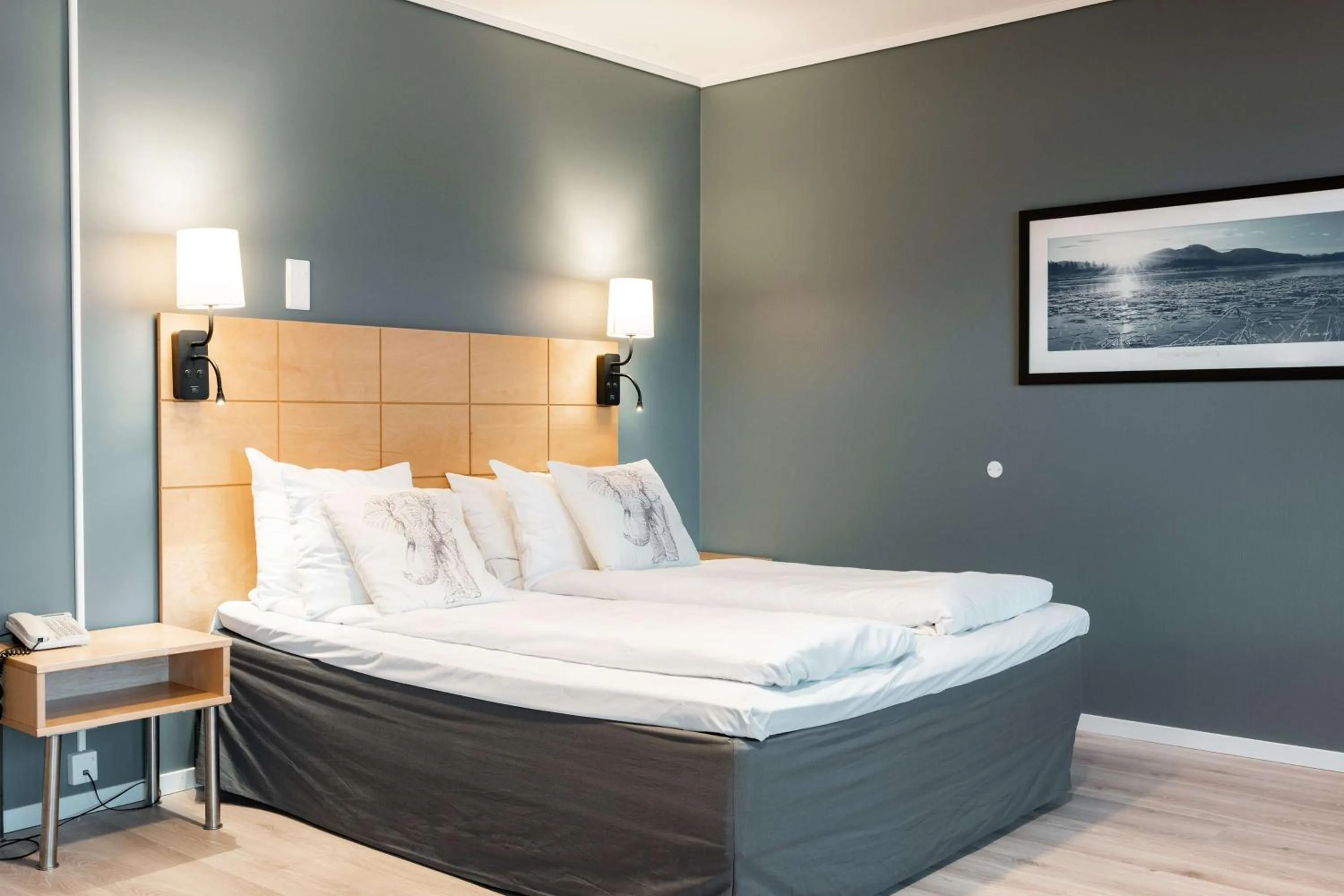 Bedroom, Bed in Scandic Alexandra Molde