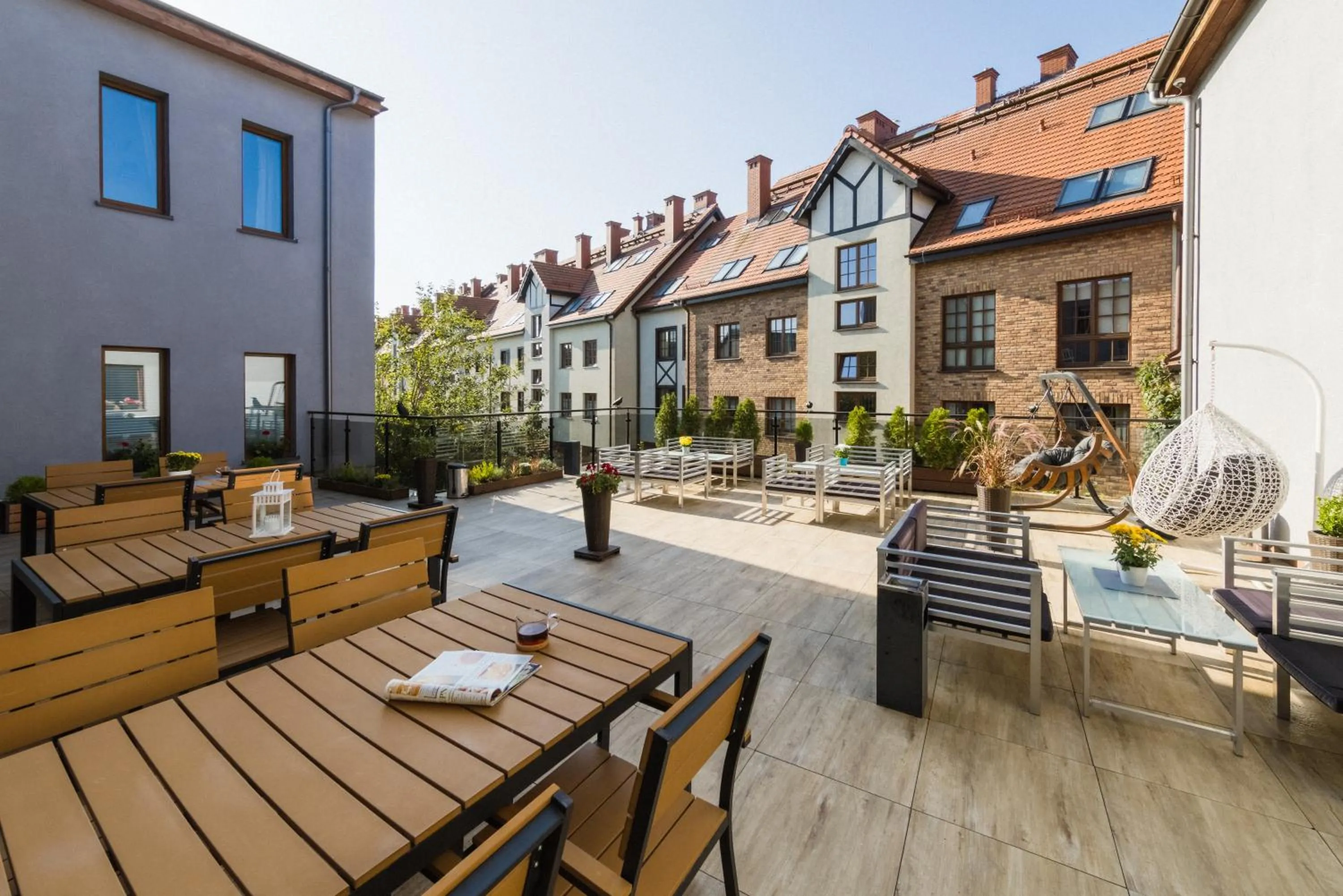 Balcony/Terrace in Apartamenty Bałtyckie - Grand Baltic - WIFI, Klimatyzacja, Sala Zabaw, Taras wypoczynkowy, centrum Ustki