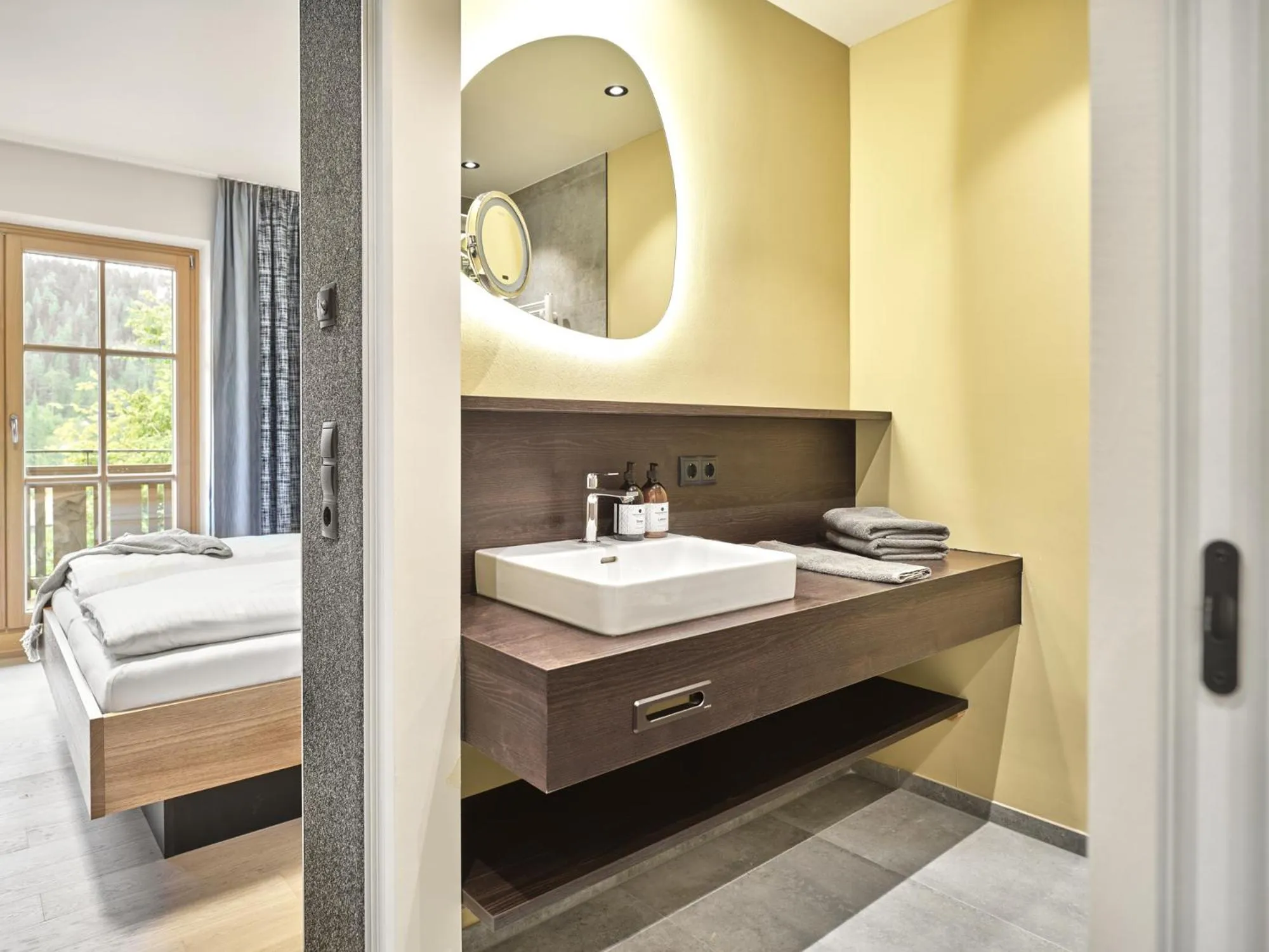 Bed in Hotel Matschner