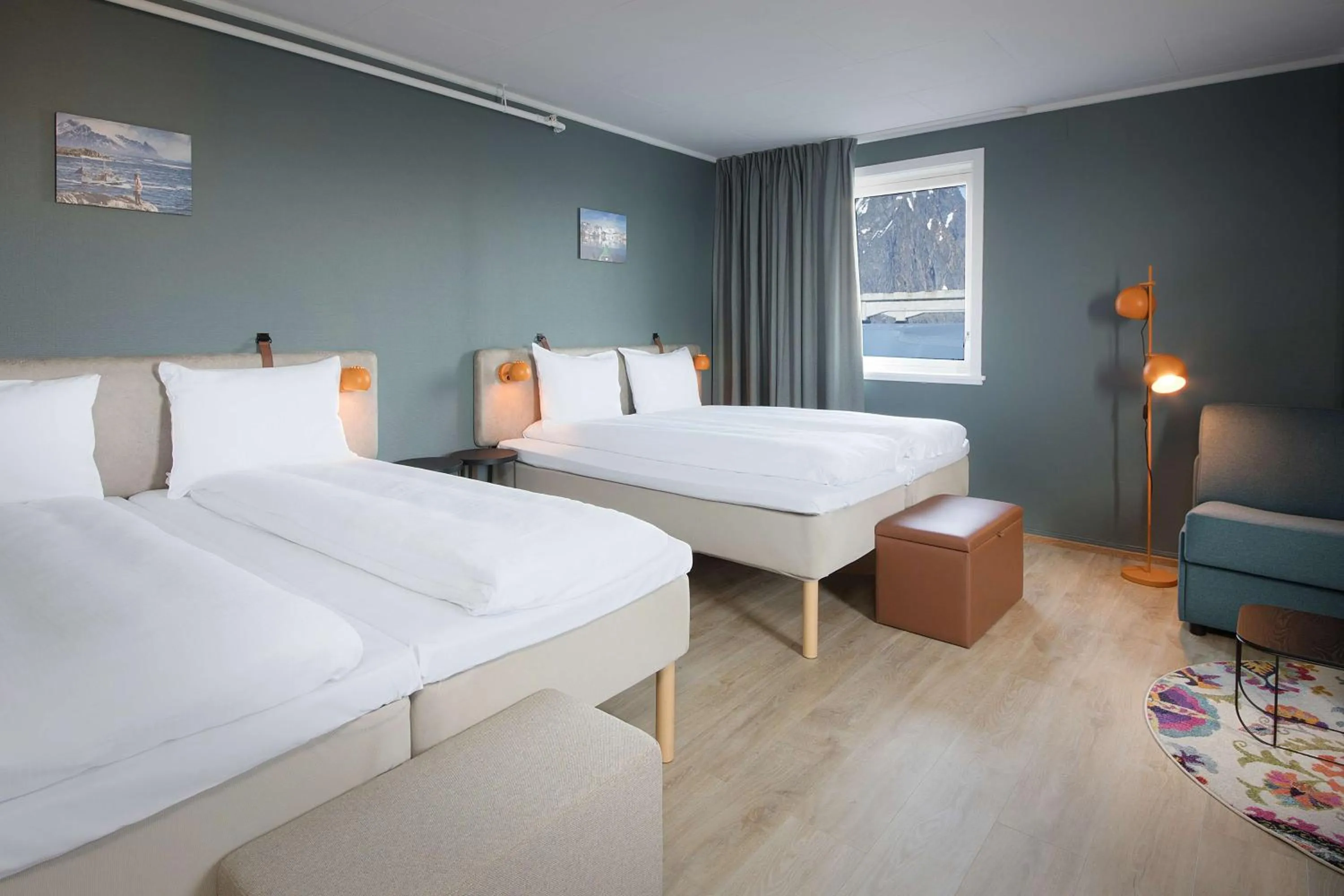 Photo of the whole room, Bed in Scandic Vestfjord Lofoten