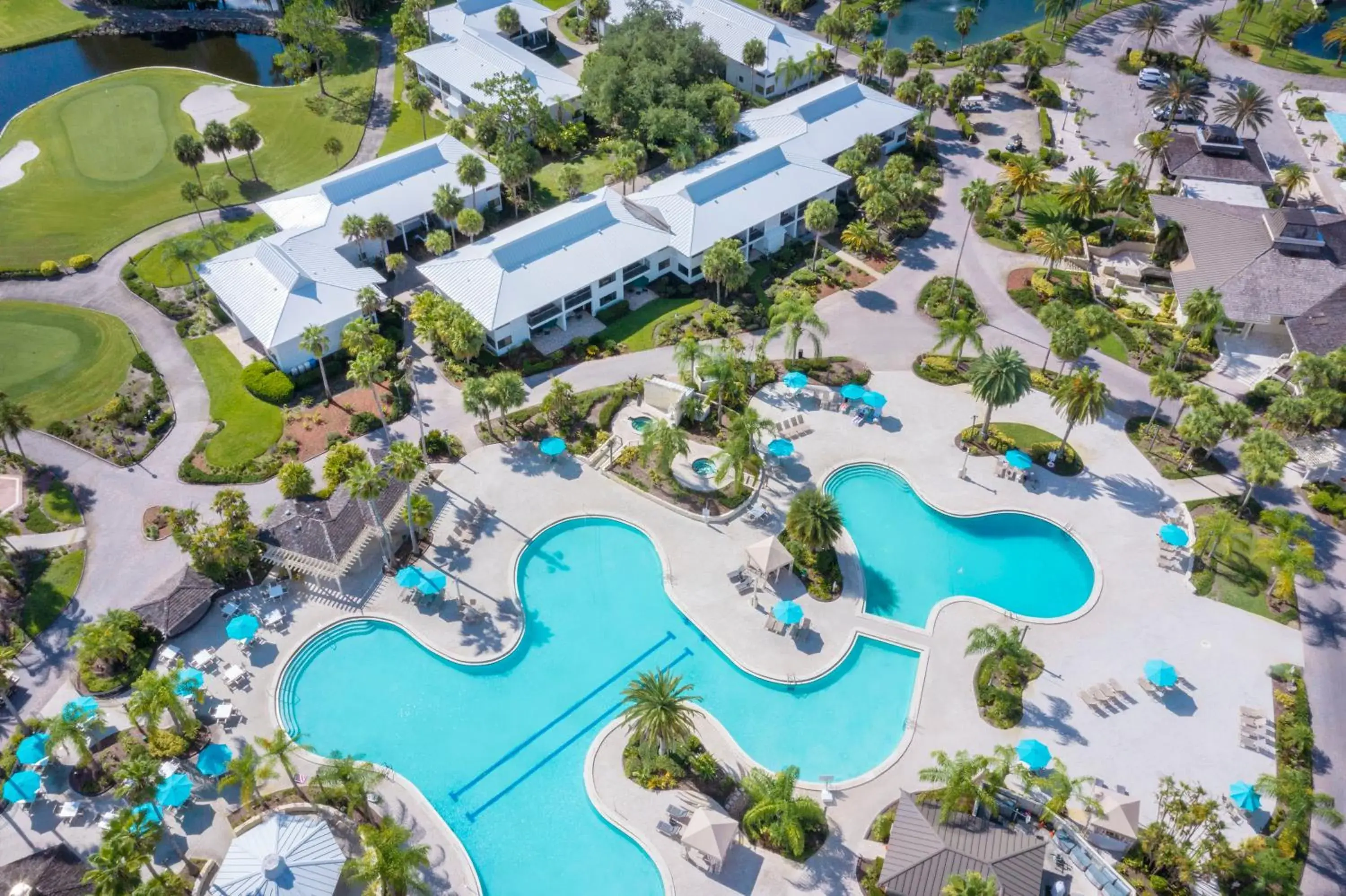 Bird's eye view in Saddlebrook Resort Bird's eye view in Saddlebrook Resort