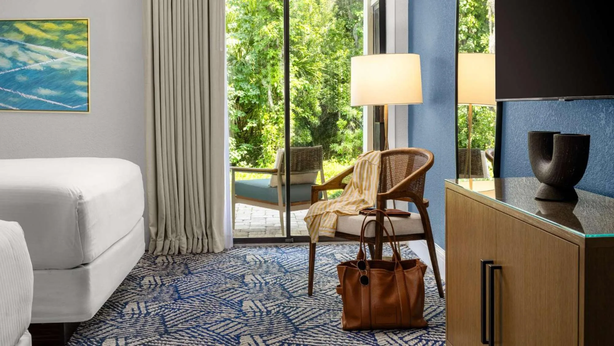 Patio, Bed in Saddlebrook Resort