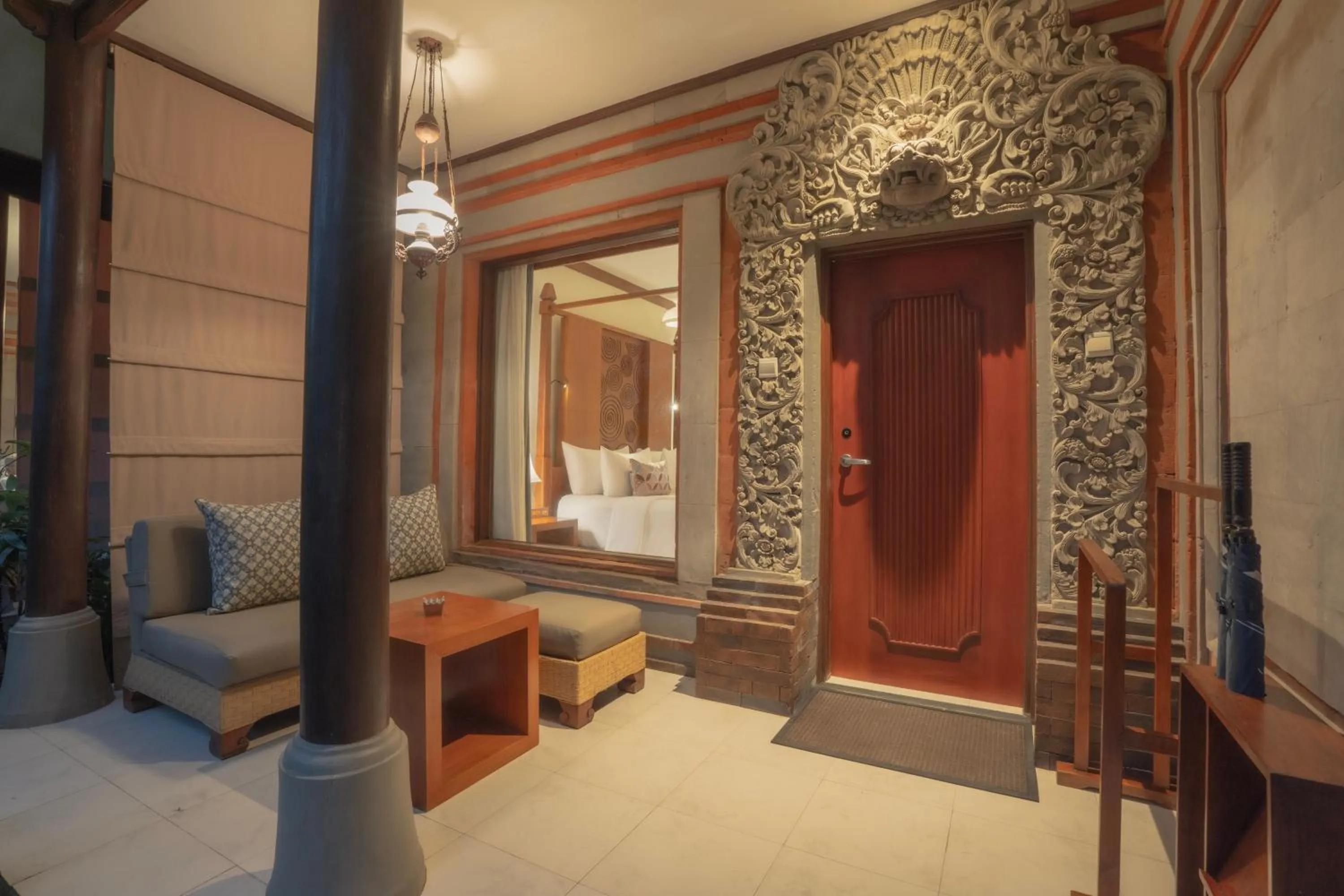 Balcony/Terrace, Bed in Kuta Seaview Beach Resort