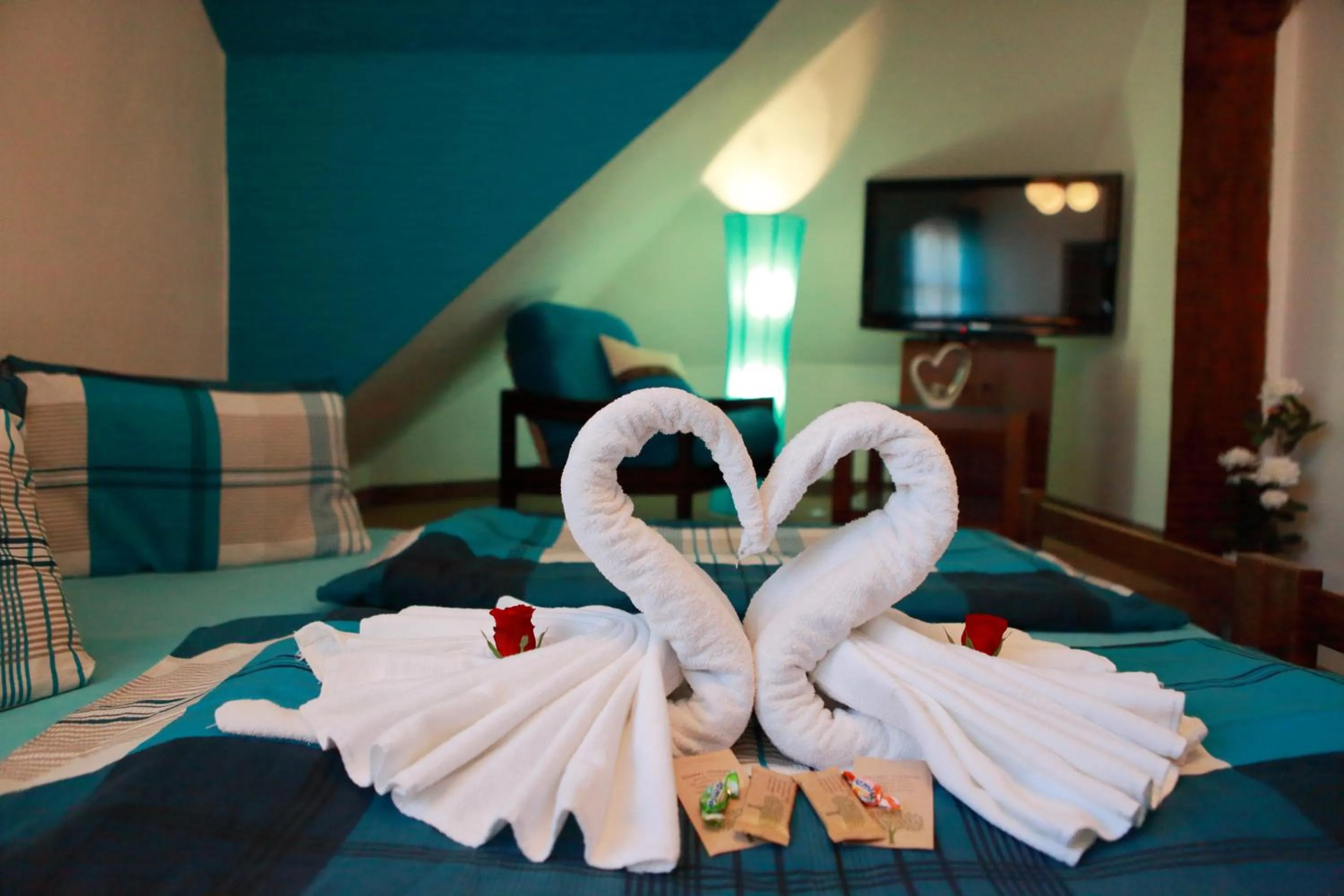 Bed in Hotel Stará škola na Šumavě