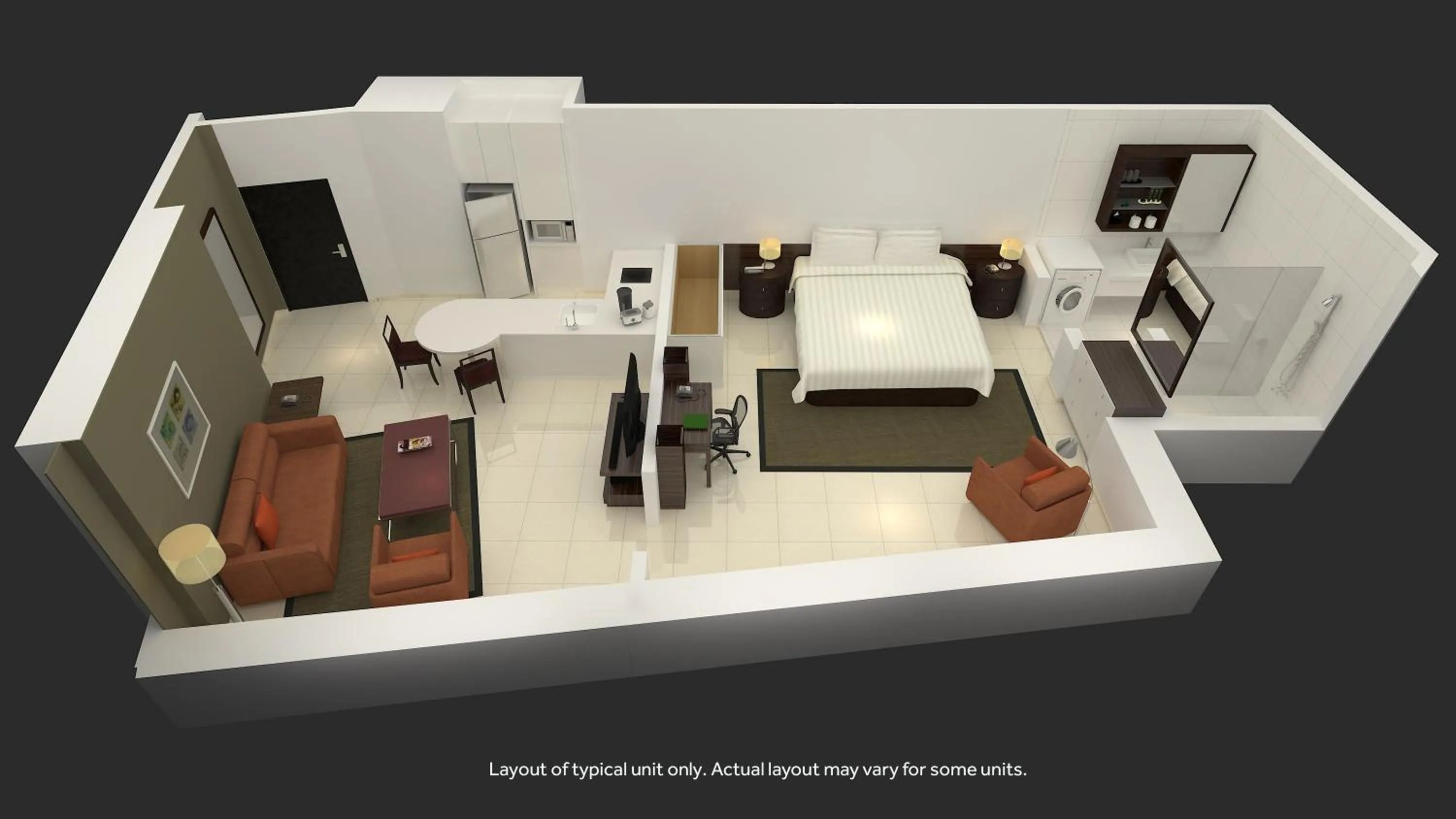 Photo of the whole room in PARKROYAL Serviced Suites Singapore