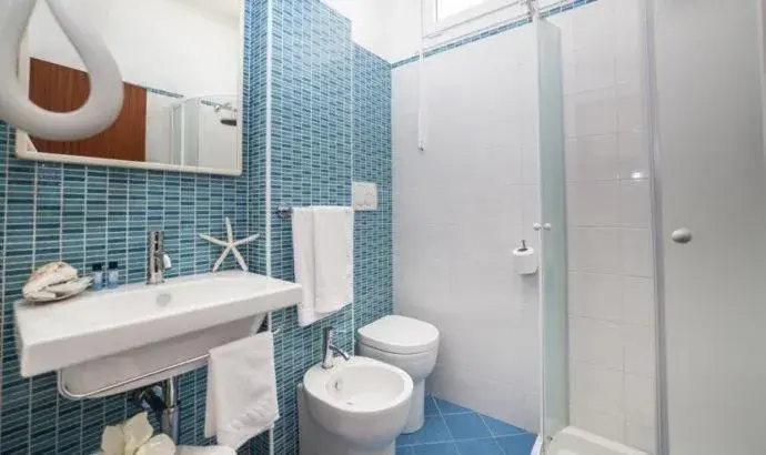 Shower, Bathroom in Hotel Bisanzio