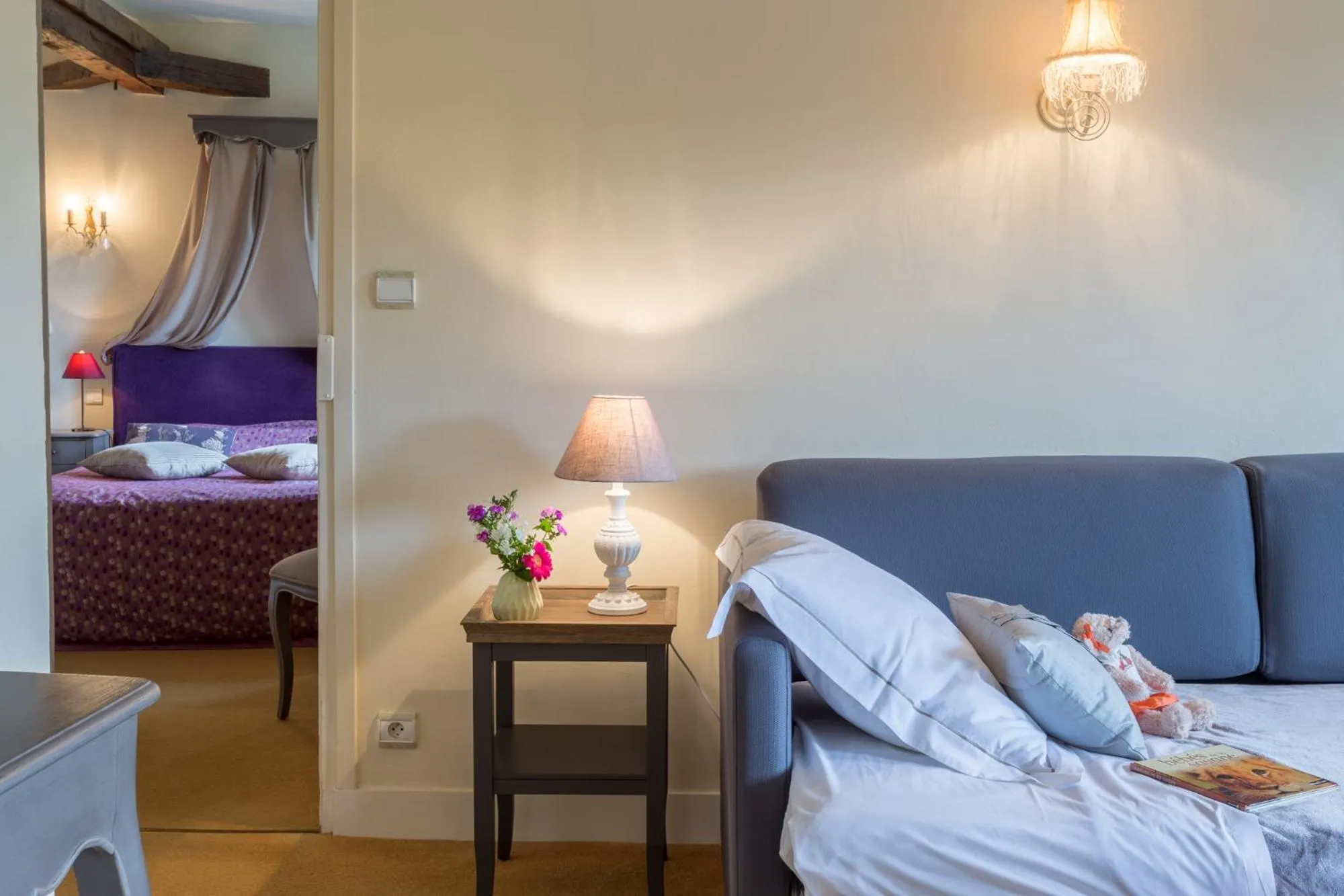 Bed in Hôtel-Restaurant Ricordeau