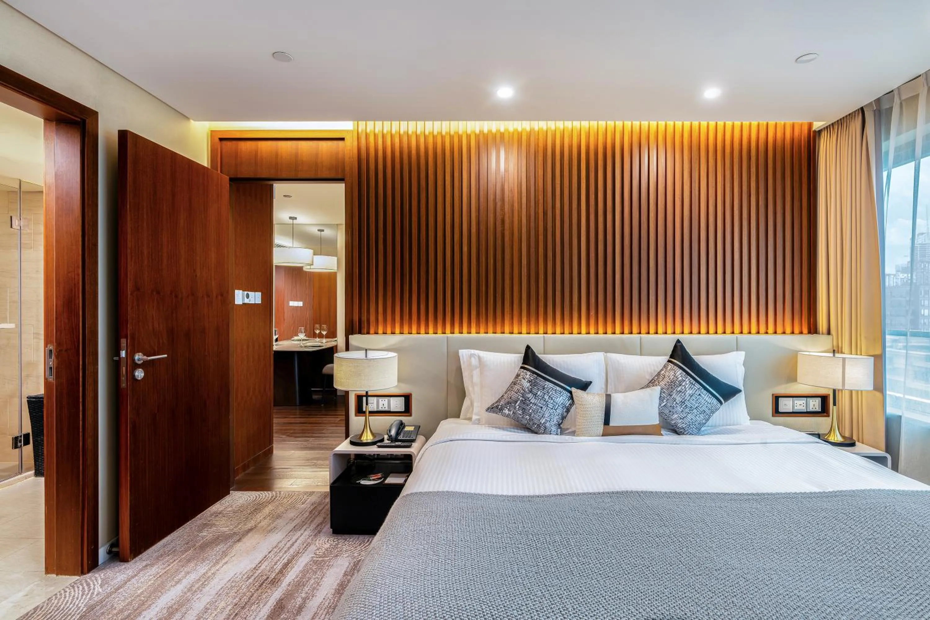 Bedroom, Bed in Ascott Huai Hai Road Shanghai, Xintiandi