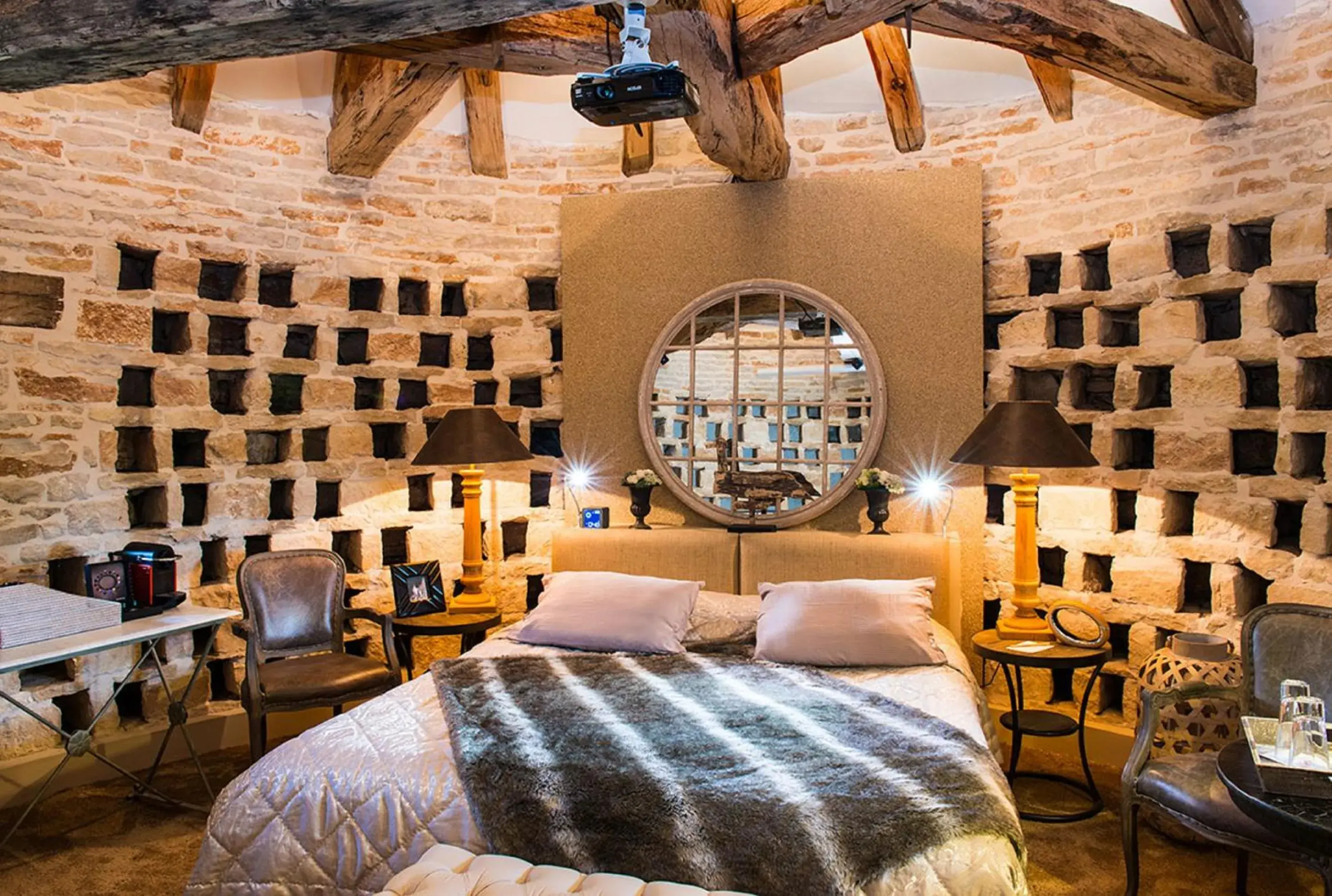 Bed in Château de Courban and Spa Nuxe Bed in Château de Courban and Spa Nuxe