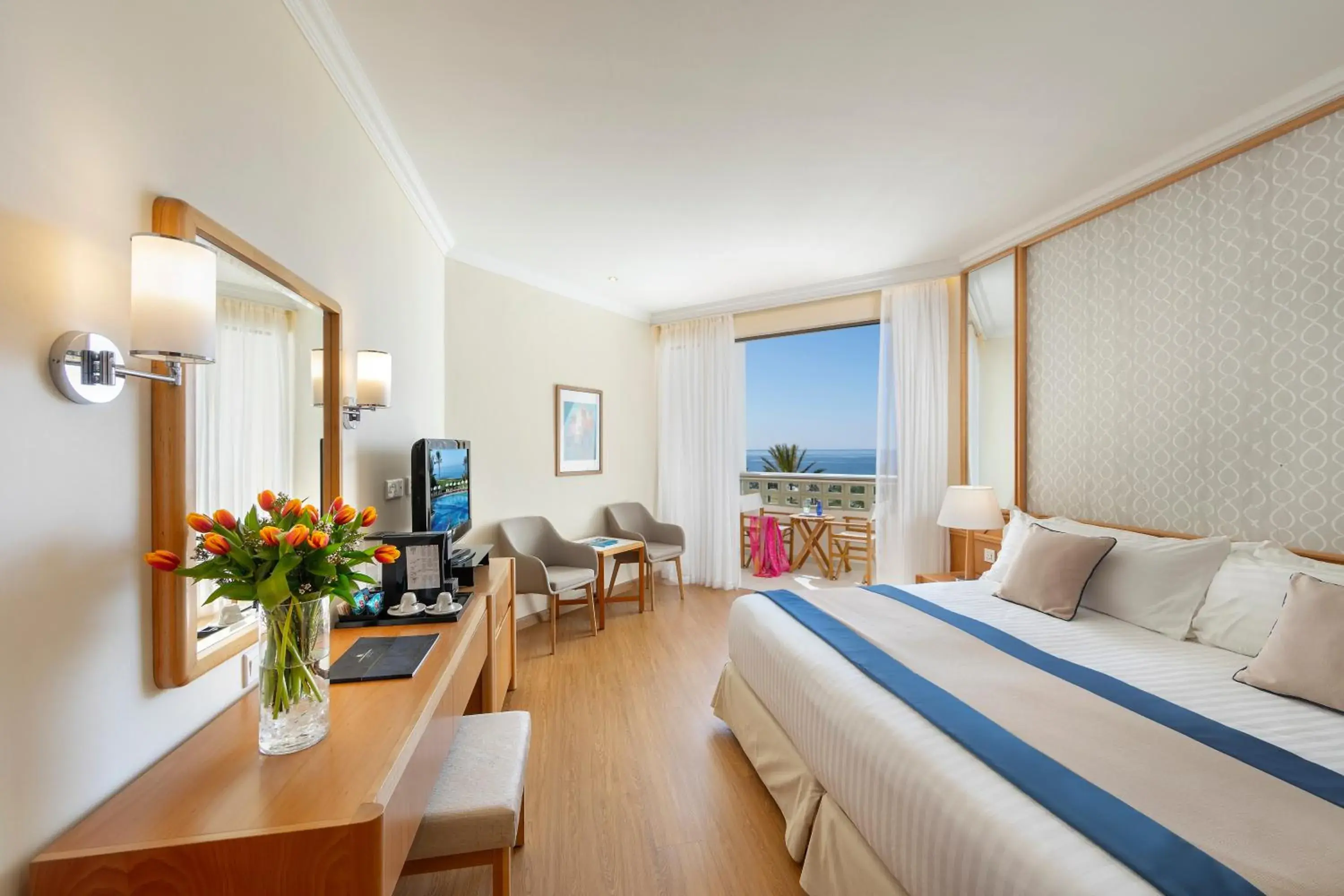 Family Triple Interconnecting Classic Rooms Sea View in Constantinou Bros Athena Beach Hotel Family Triple Interconnecting Classic Rooms Sea View in Constantinou Bros Athena Beach Hotel