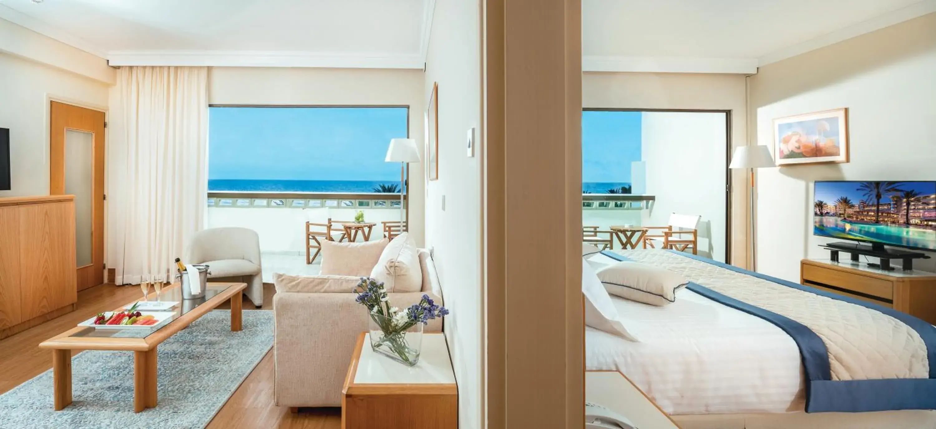 Family One Bedroom Suite Sea View in Constantinou Bros Athena Beach Hotel Family One Bedroom Suite Sea View in Constantinou Bros Athena Beach Hotel