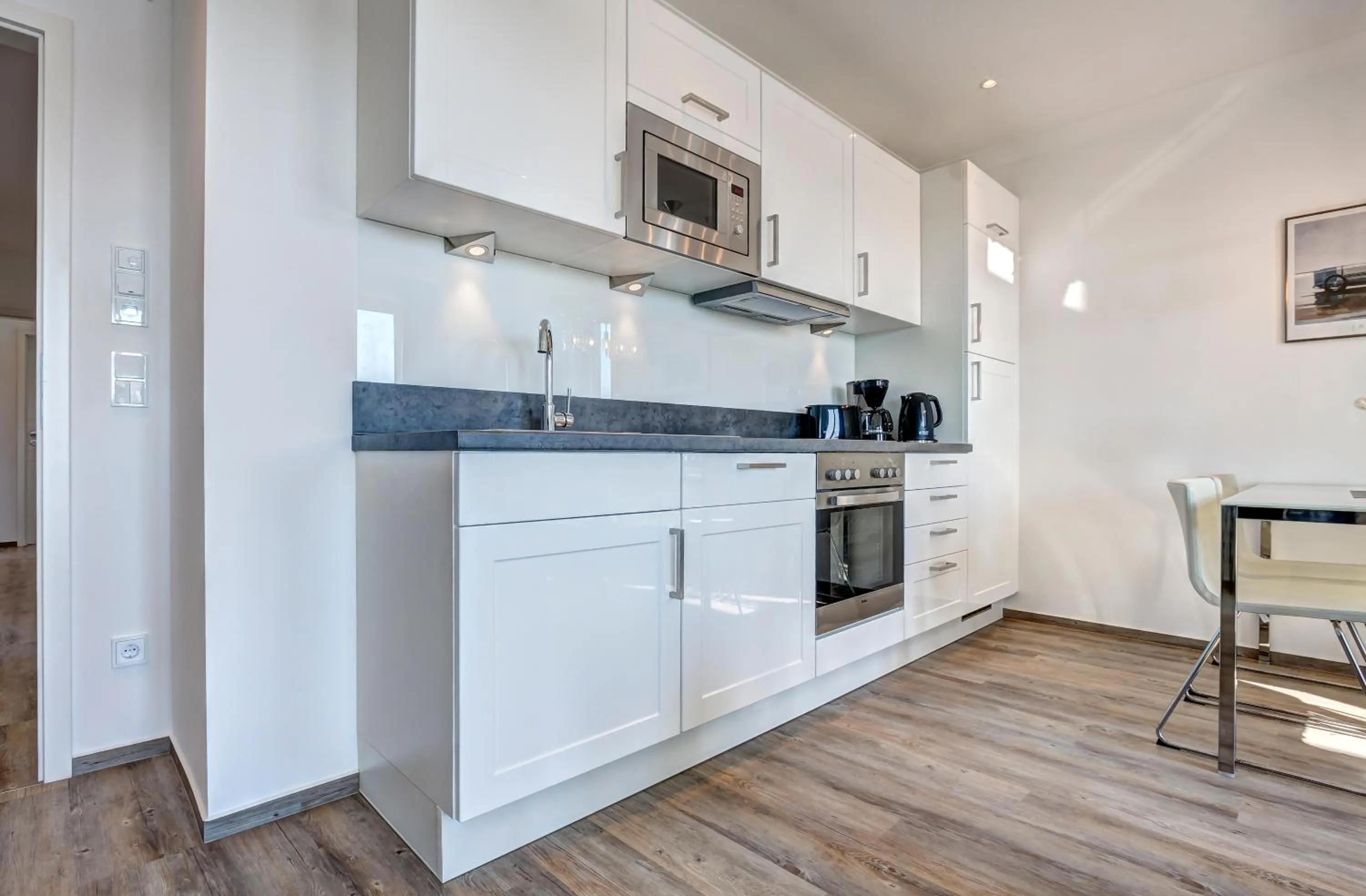 Kitchen or kitchenette in Aparthotel Villa Lea