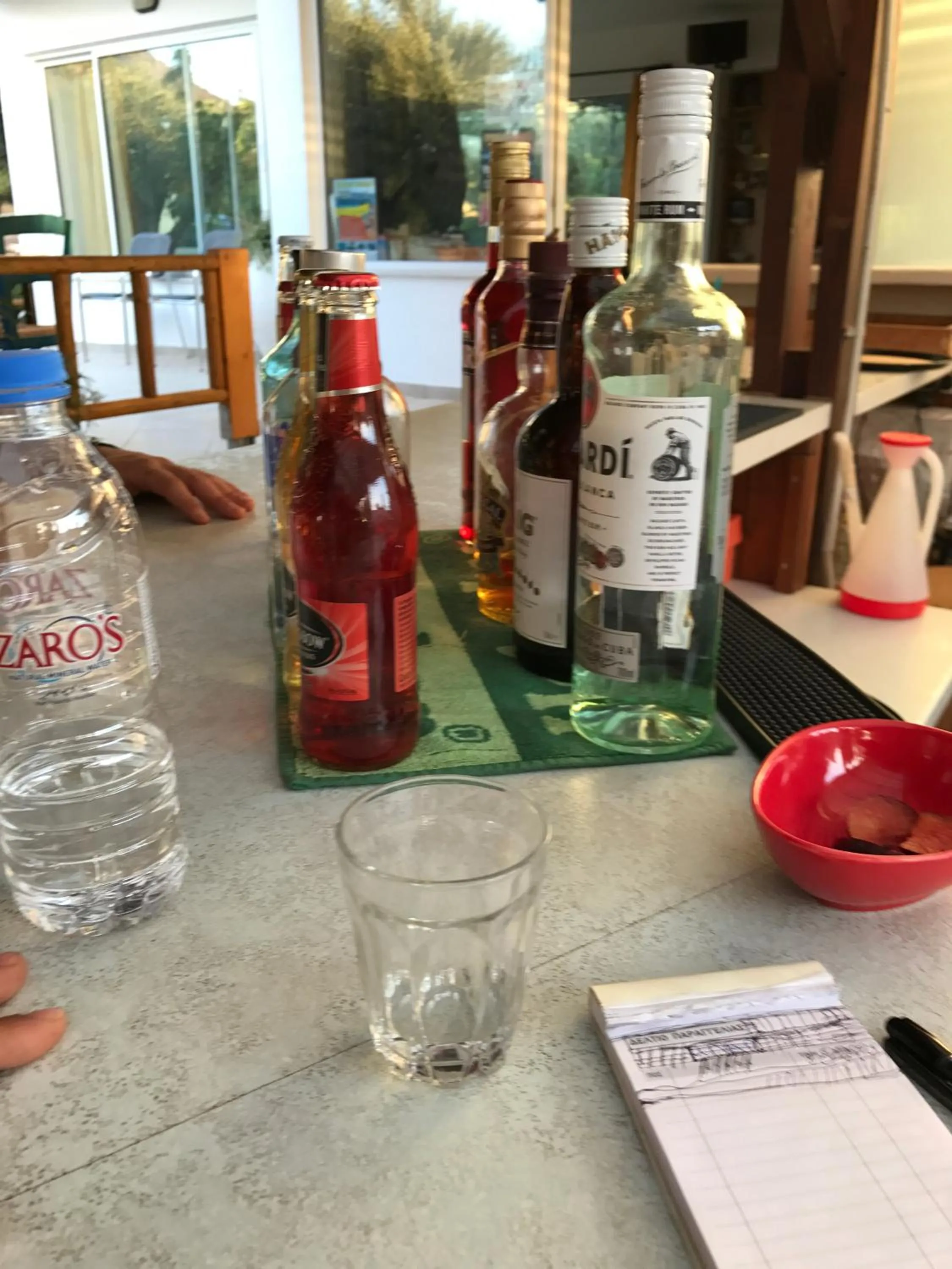 Alcoholic drinks in Tholos Rooms
