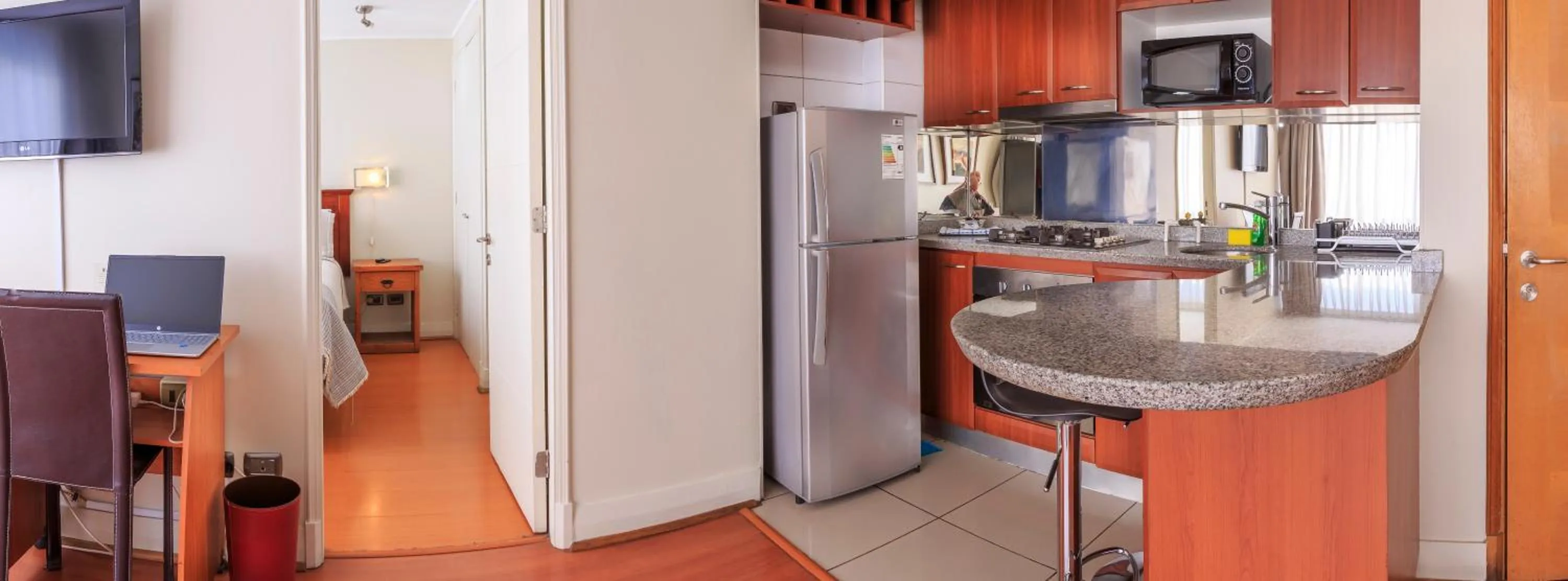 Kitchen or kitchenette in Apart Hotel Cambiaso