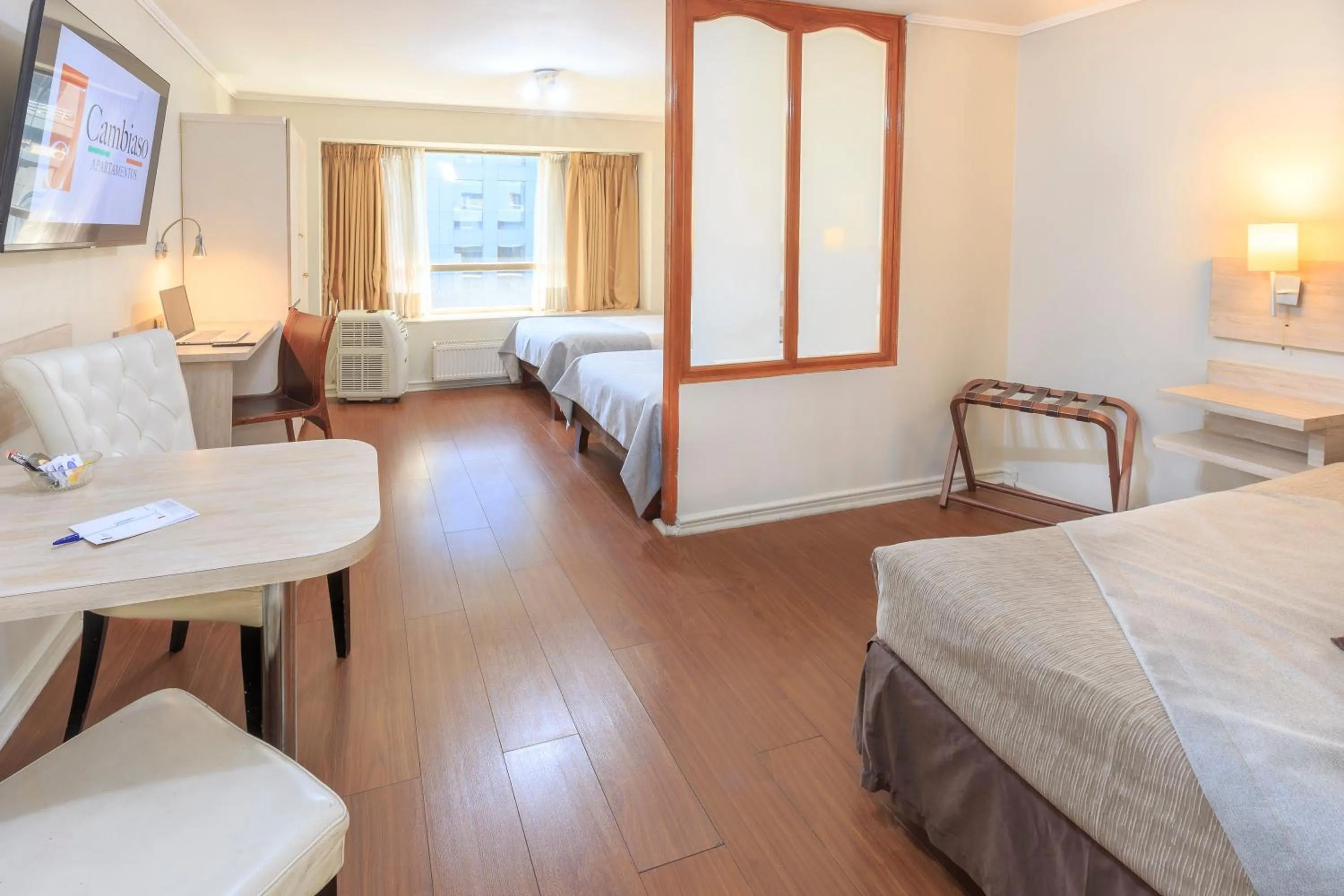 Seating area, Bed in Apart Hotel Cambiaso