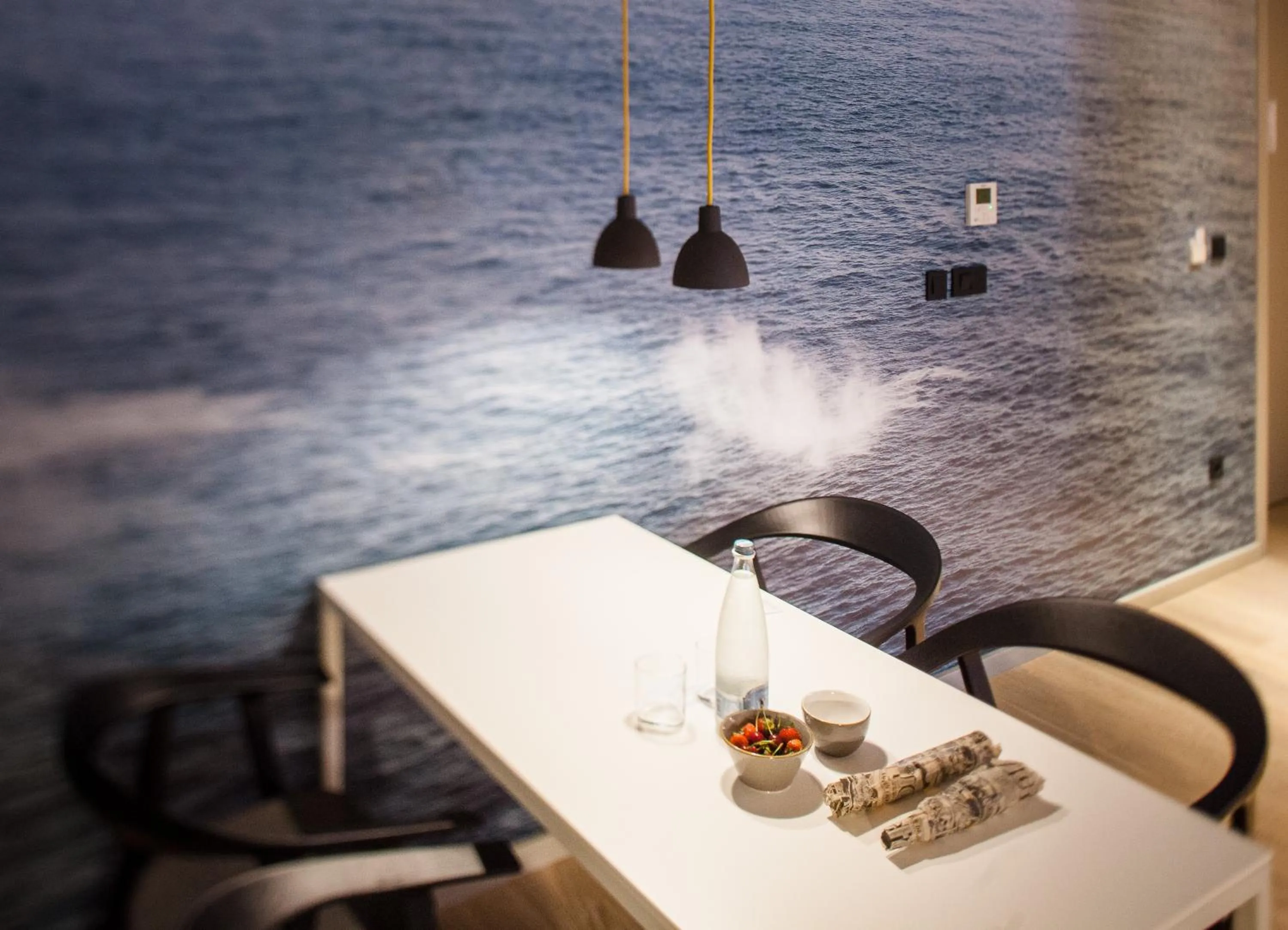 Seating area in One Suite Hotel