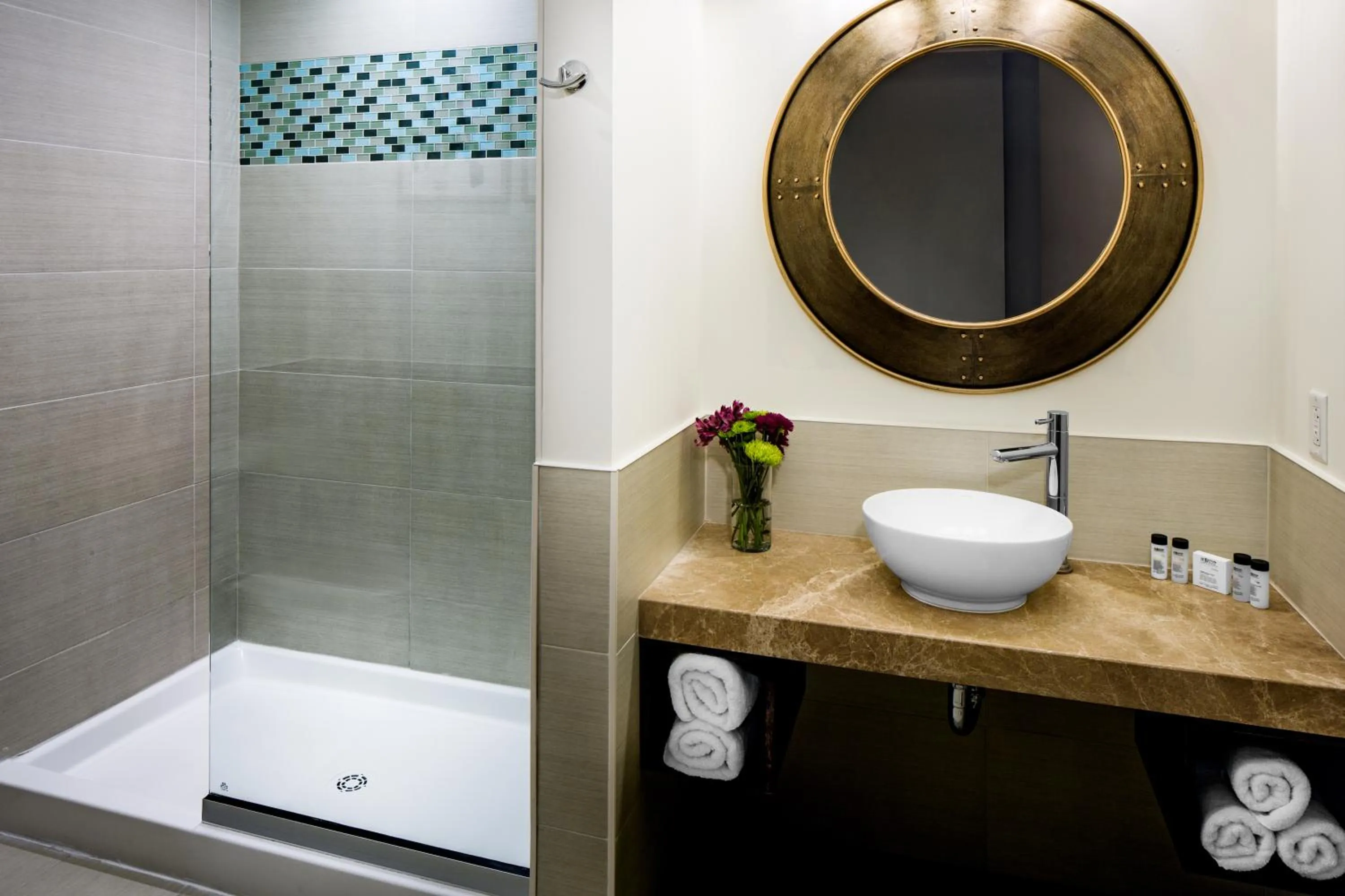 Bathroom in Watt Hotel Tapestry Collection by Hilton