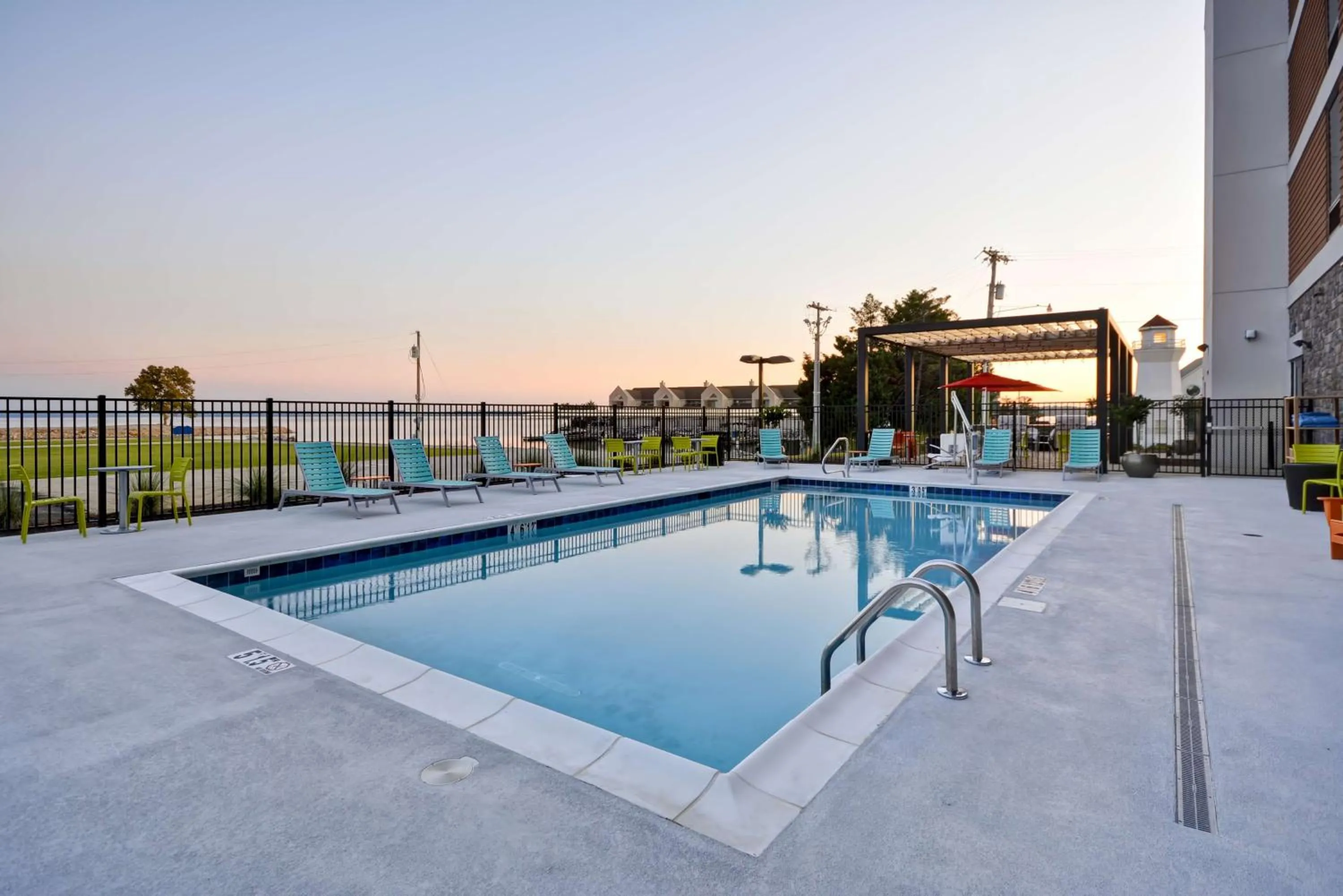 Pool view in Home2 Suites By Hilton Decatur Ingalls Harbor