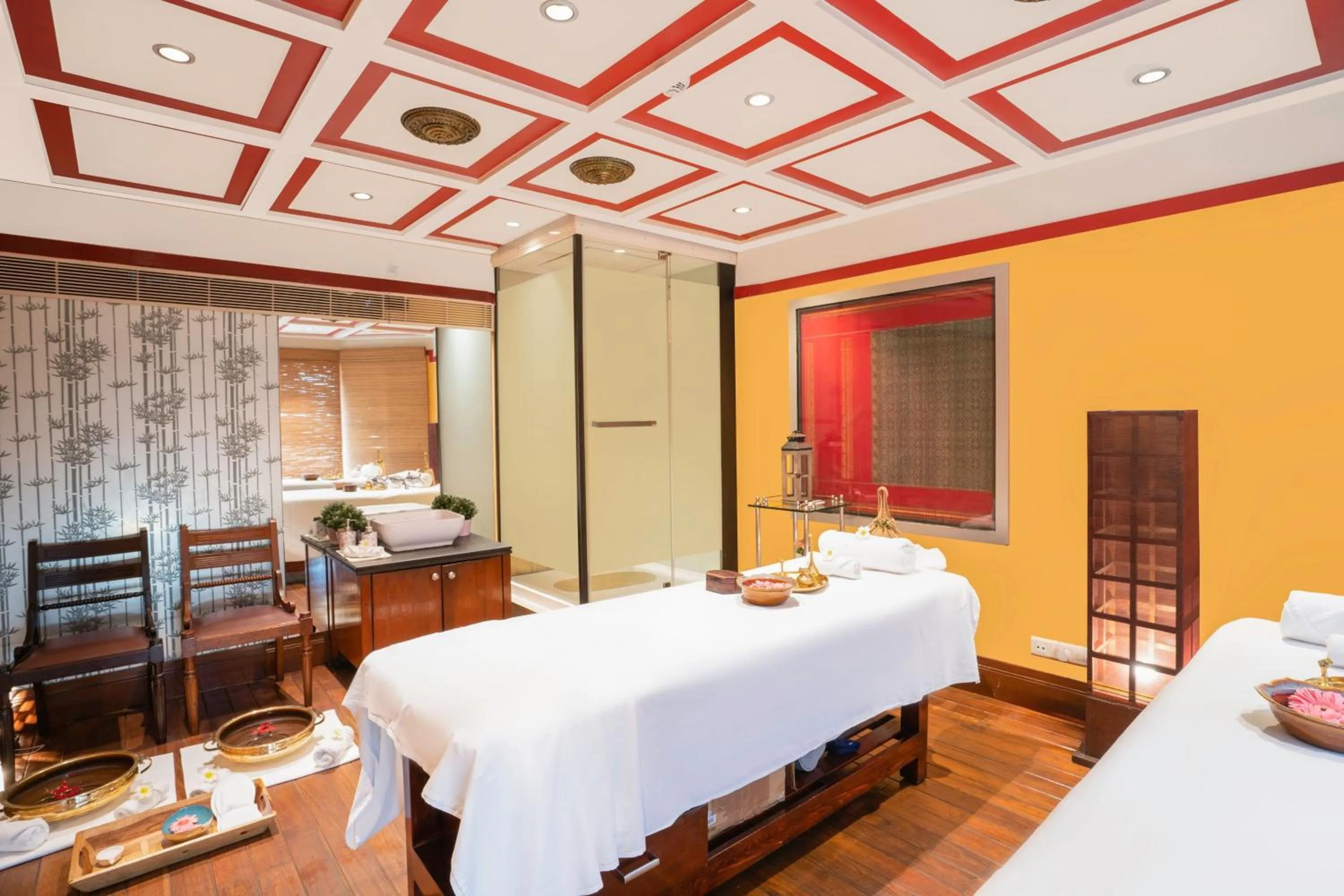 Spa and wellness centre/facilities, Bed in Hyderabad Marriott Hotel & Convention Centre