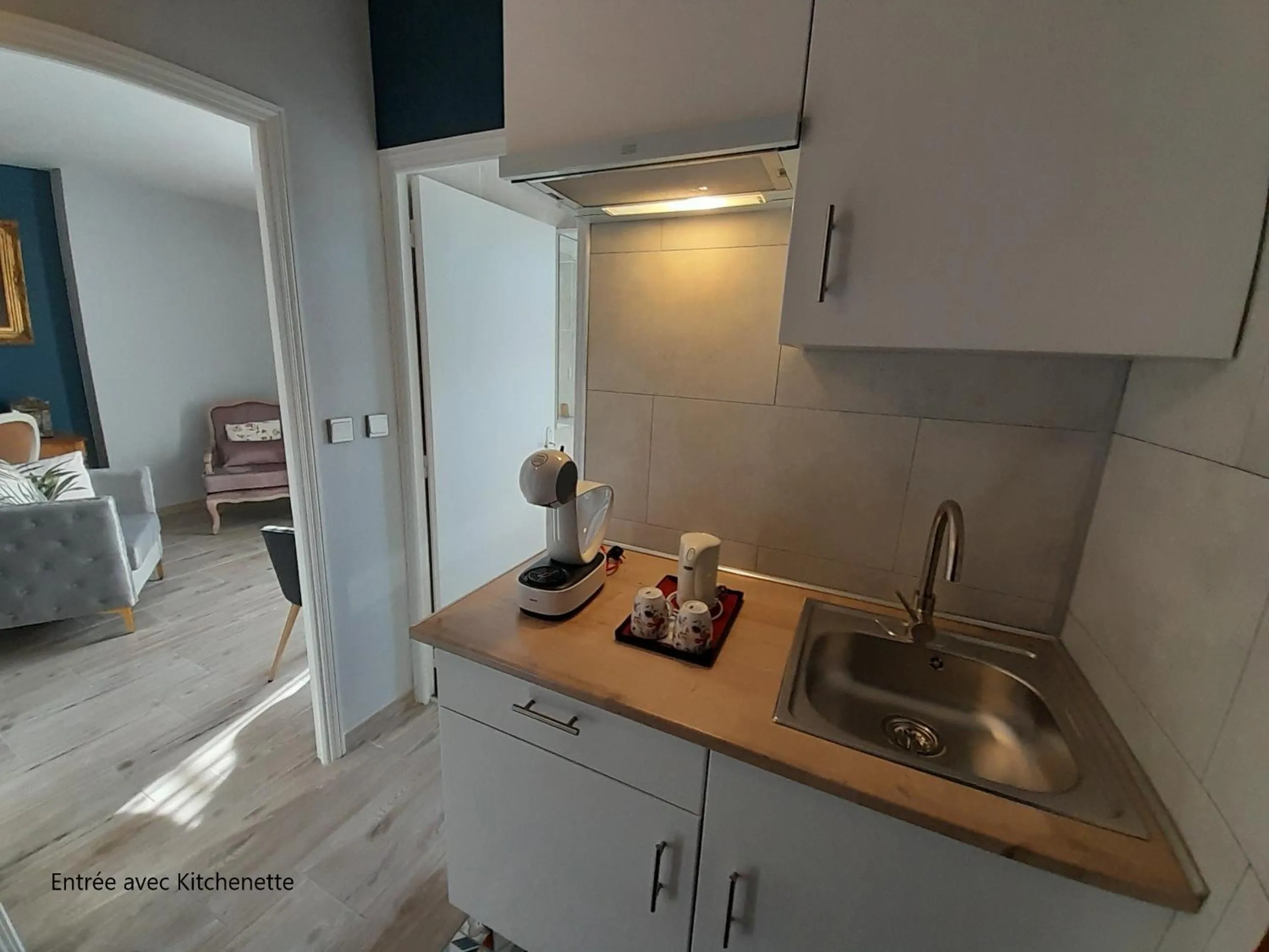 Kitchen or kitchenette in B&B Manoir de la Fabrègues
