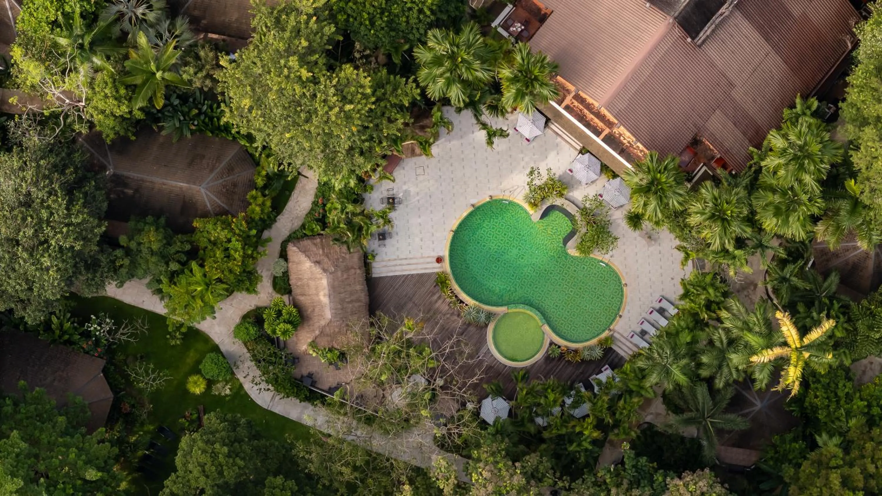 Bird's eye view in River Kwai Resotel