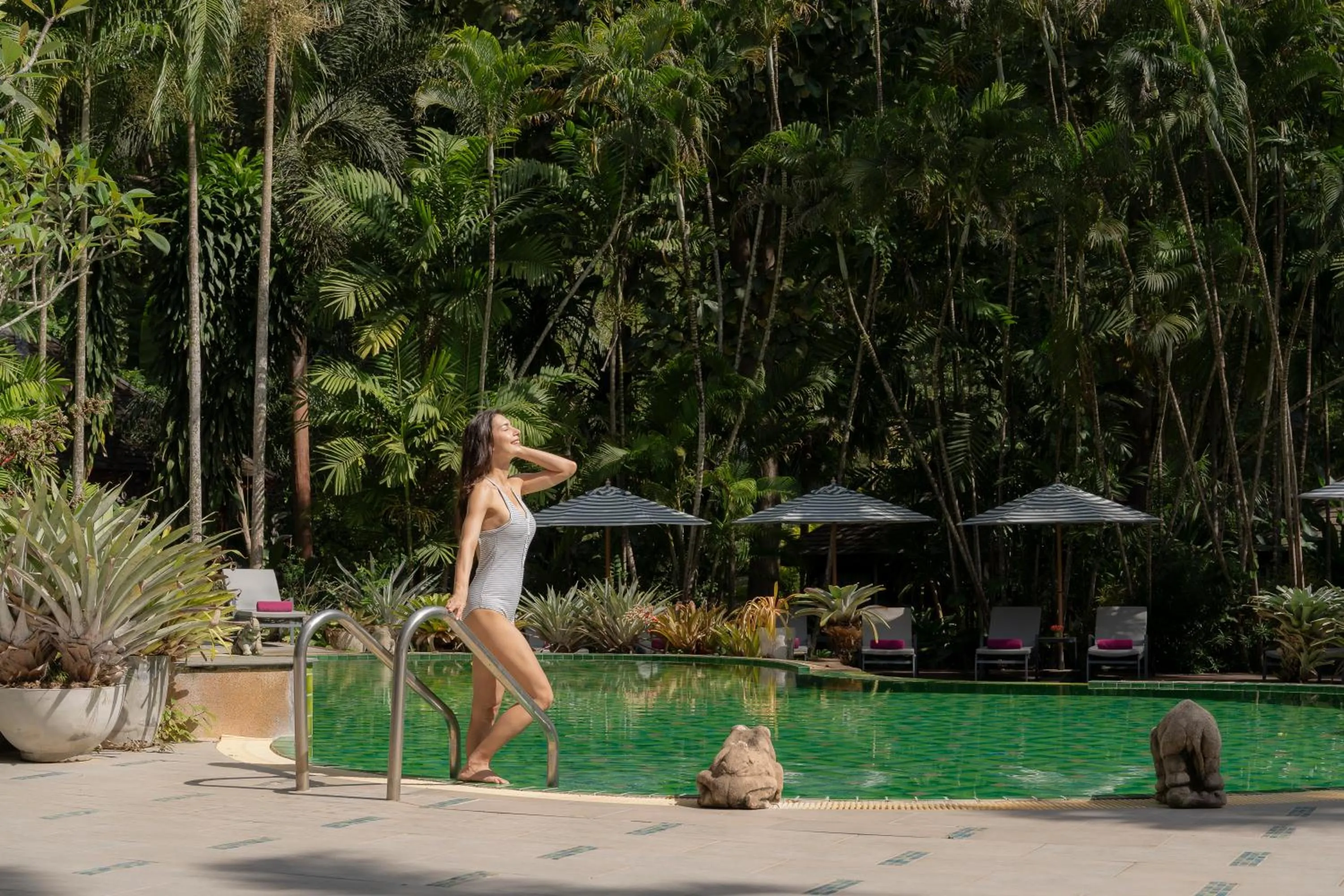 Swimming pool in River Kwai Resotel