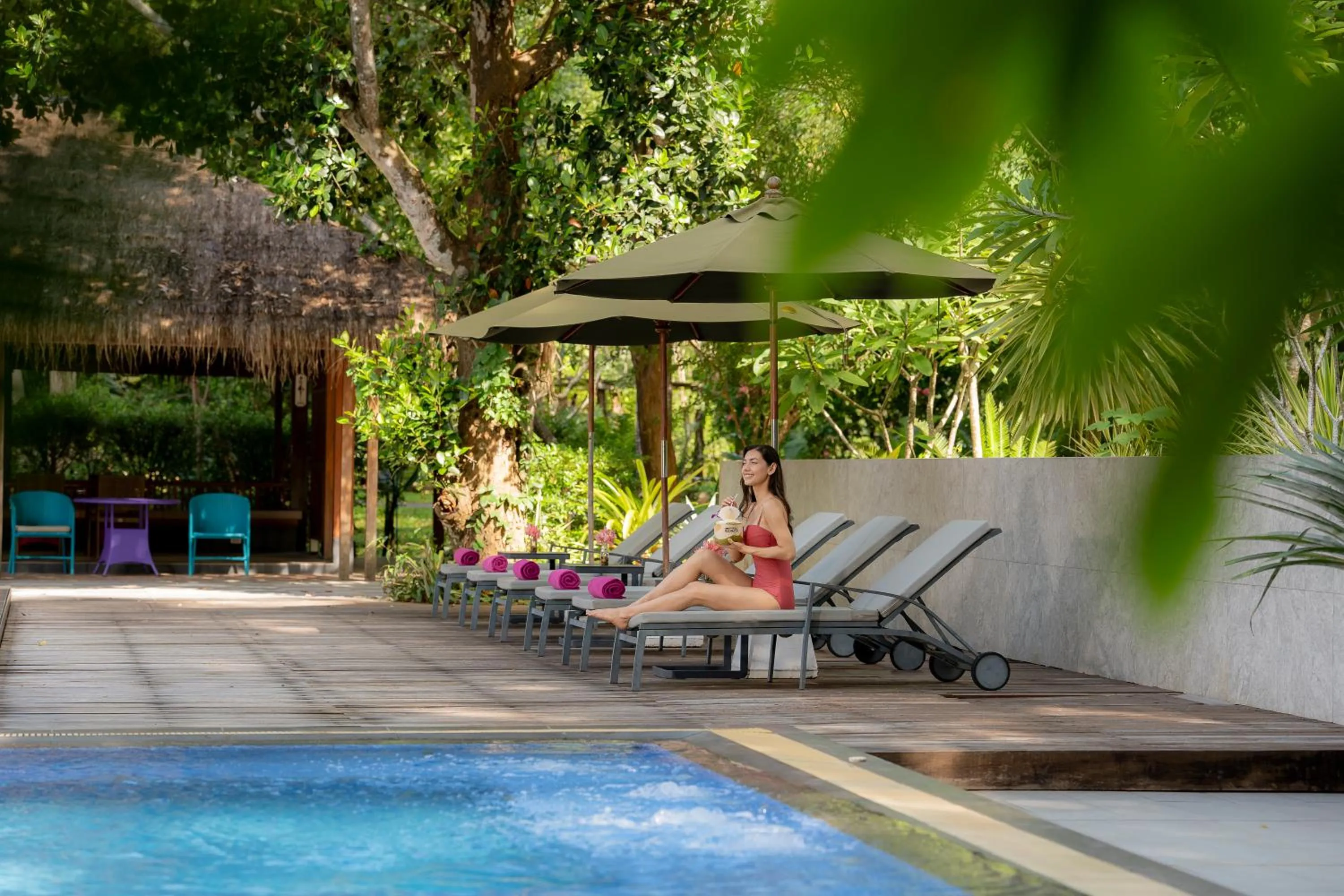 Swimming pool in River Kwai Resotel