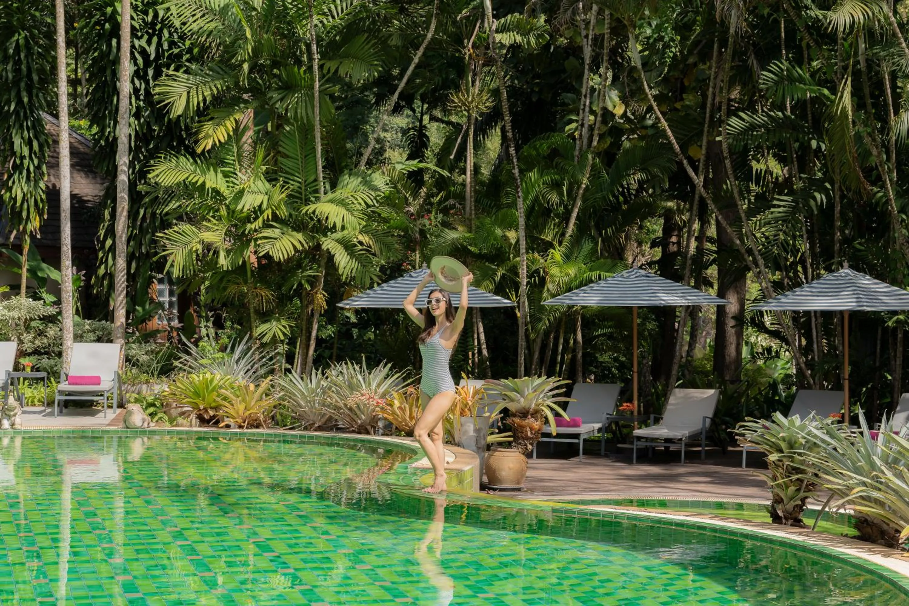 Swimming pool in River Kwai Resotel