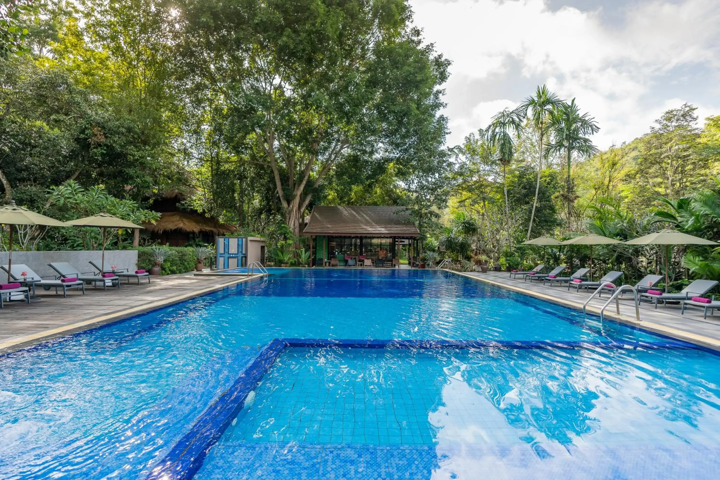 Swimming pool in River Kwai Resotel Swimming pool in River Kwai Resotel