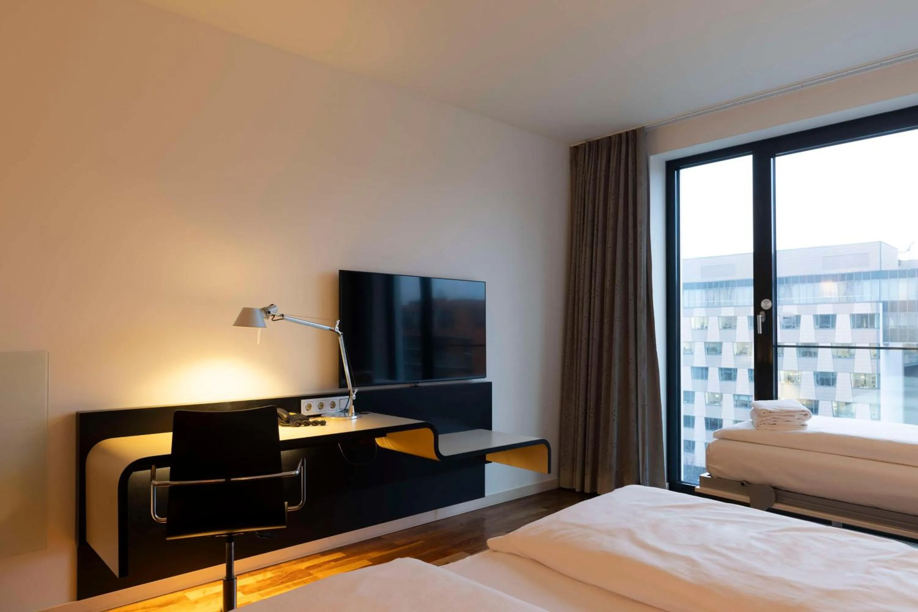 Bedroom, Bed in Scandic Berlin Potsdamer Platz