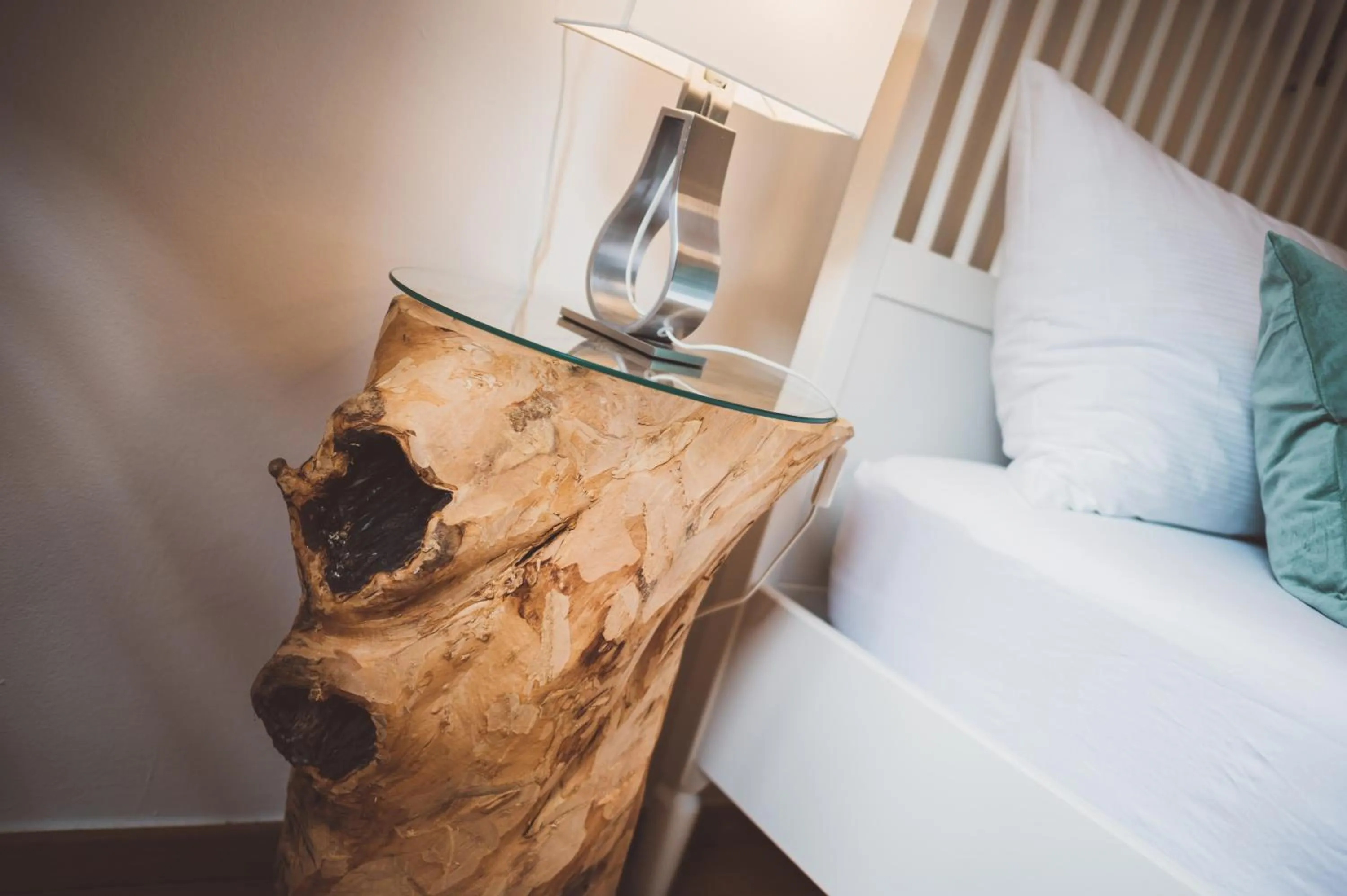 Decorative detail, Bed in Chalet am Sonnenhang