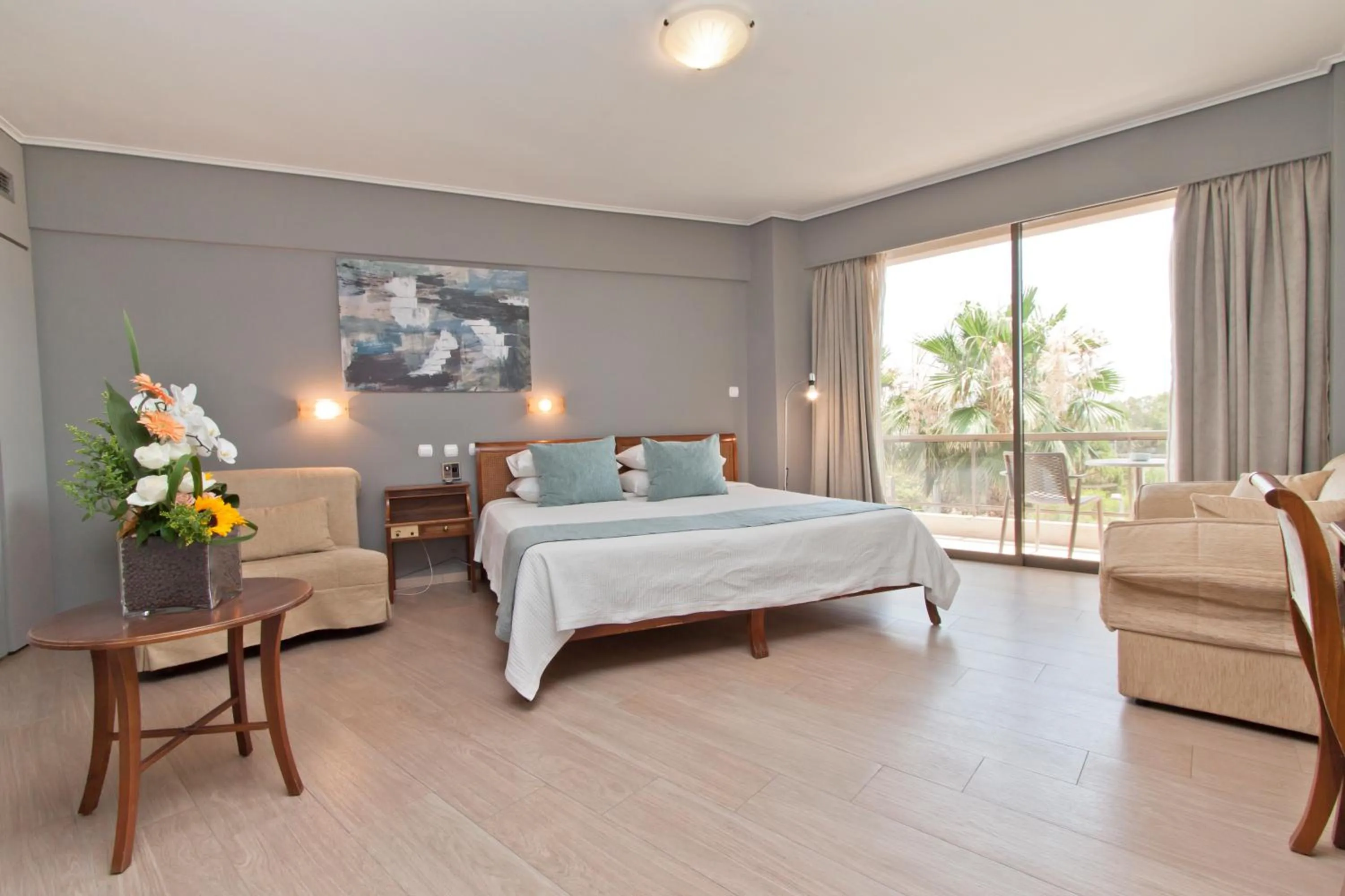 Bed in Golden Sun Hotel