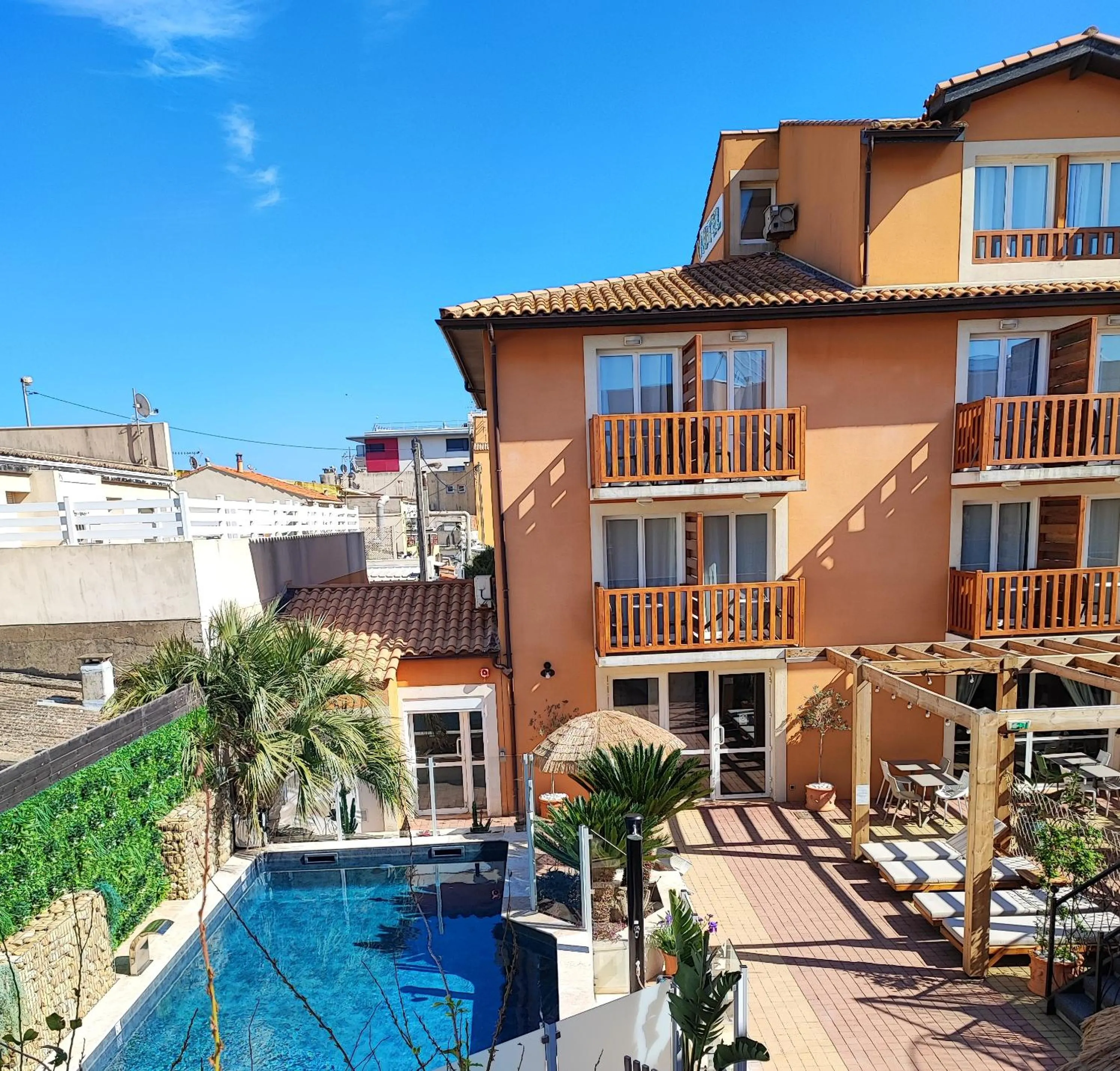 Property building in Logis Hotel De La Clape