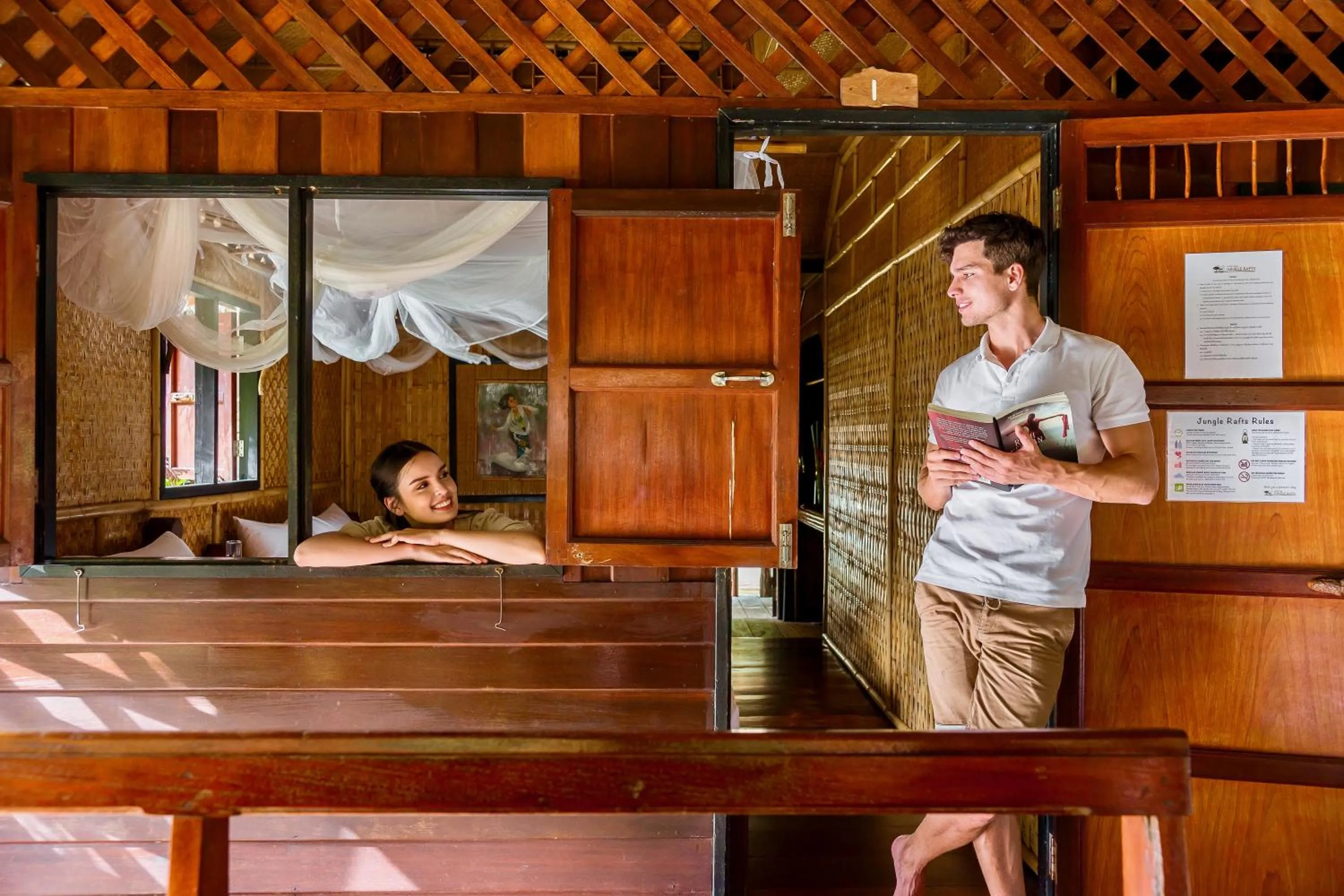 Bedroom in River Kwai Jungle Rafts