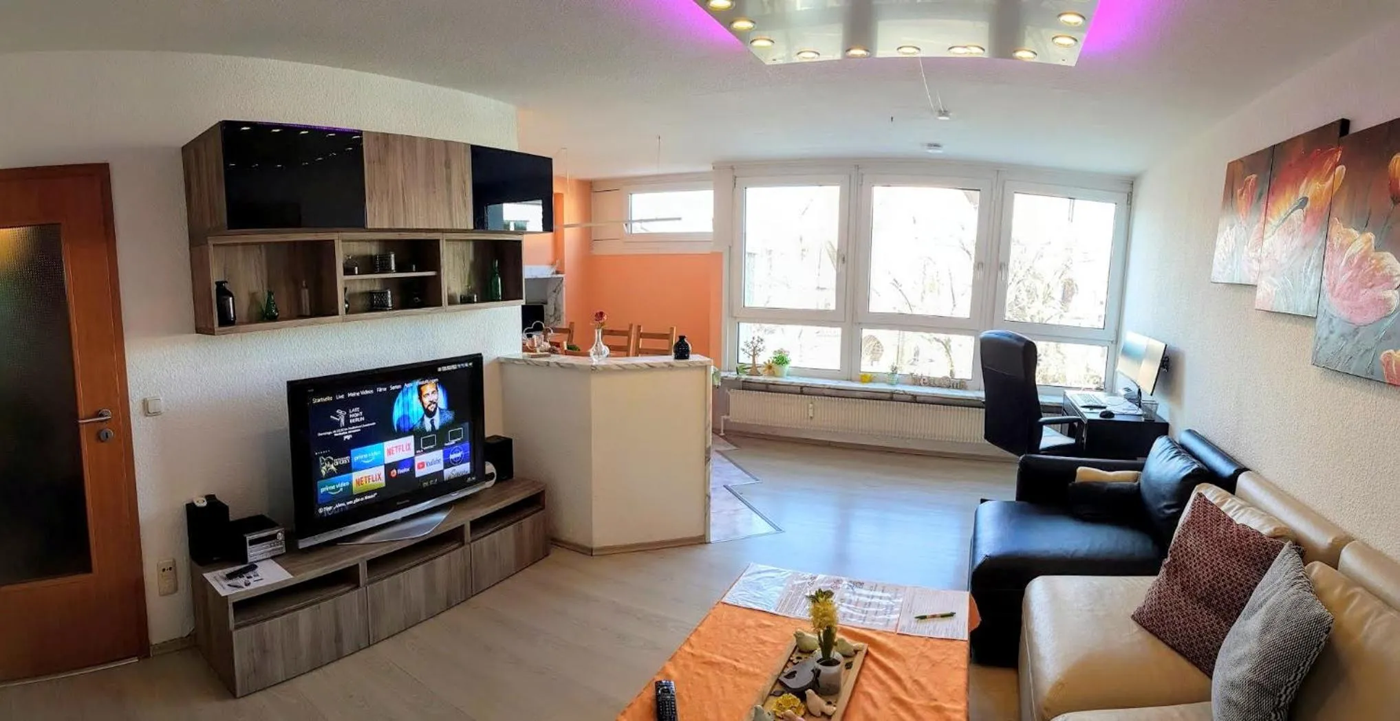 Living room in 80 qm Apartment Alessia Nürnberg