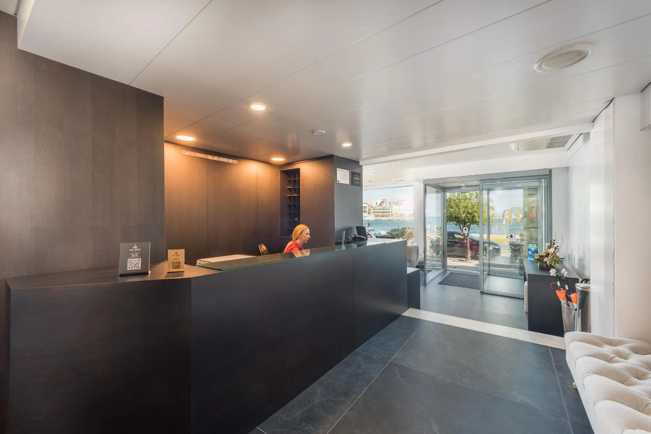 Communal lounge/ TV room in Lesvion Hotel