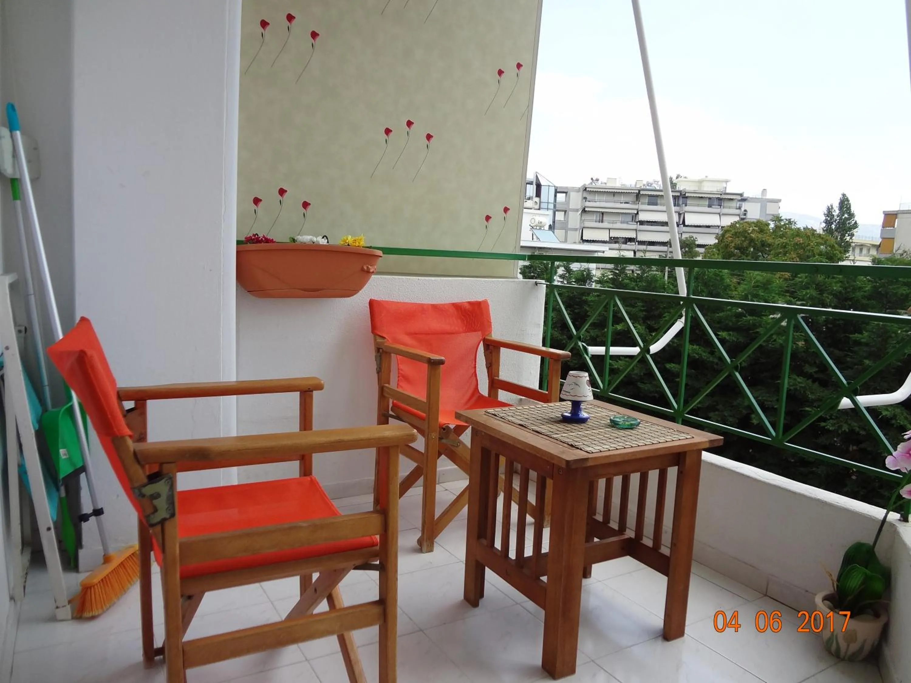 Balcony/Terrace in Apartment studio near Marousi station Athens