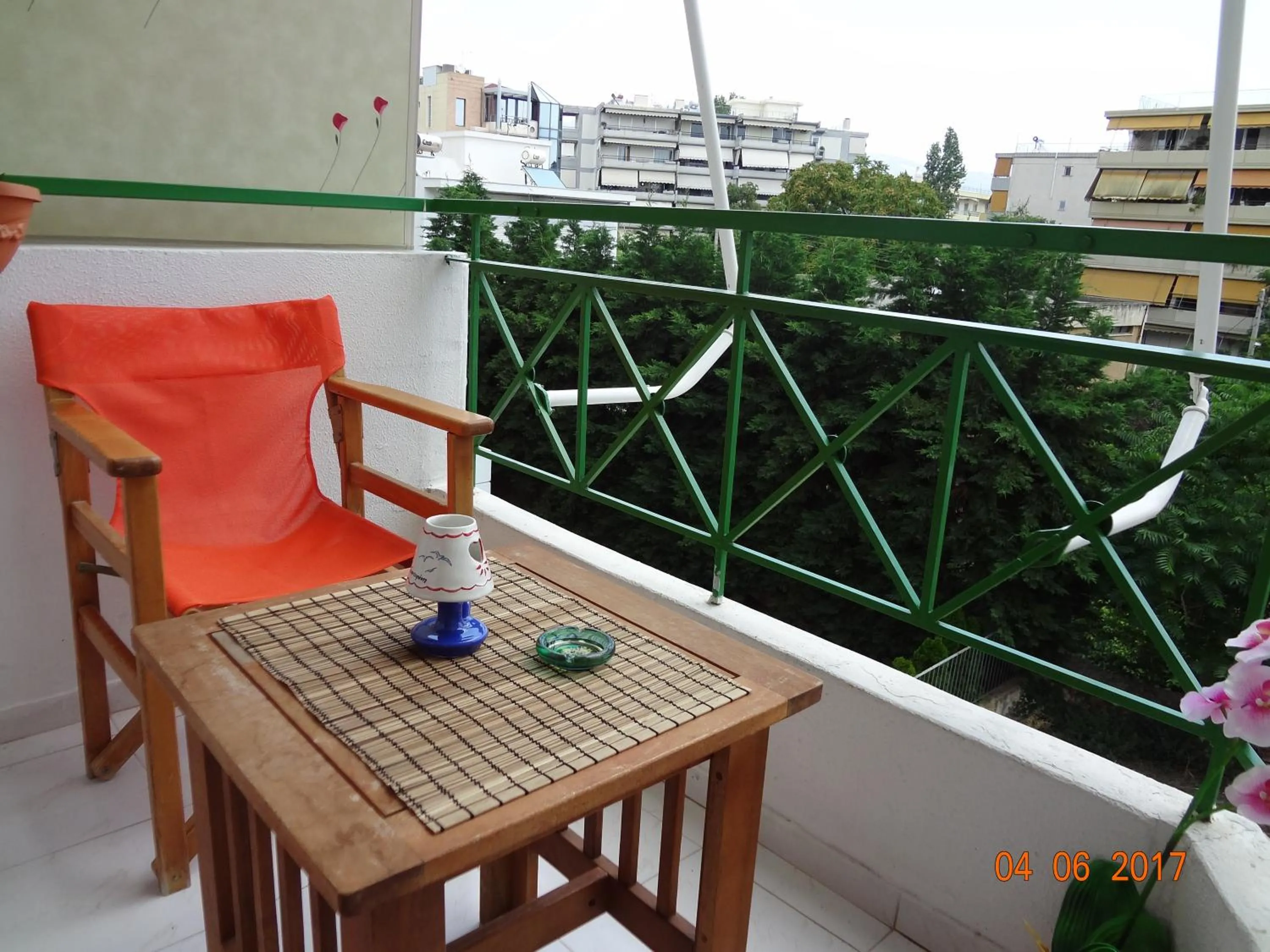 Balcony/Terrace in Apartment studio near Marousi station Athens