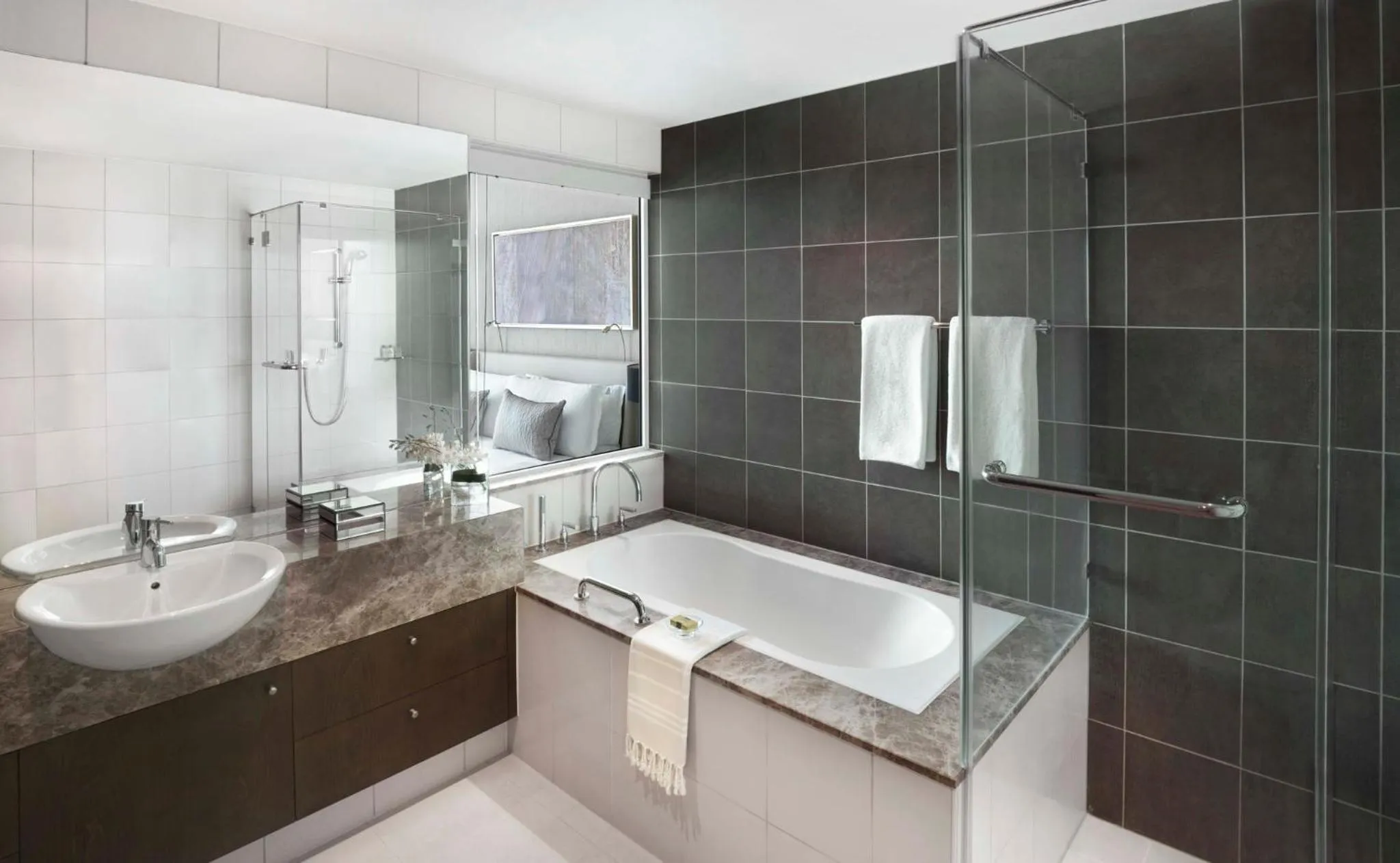 Bathroom in InterContinental Residence Suites Dubai Festival City by IHG