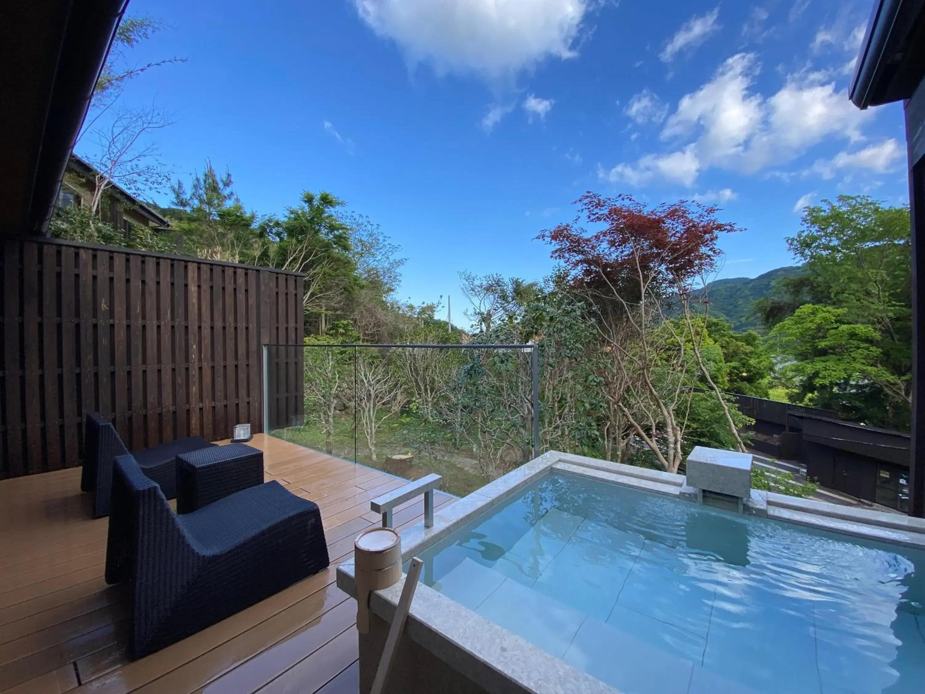 Family Room with Tatami Area and Open-Air Bath in Kaiseki Ryokan Ashikari Family Room with Tatami Area and Open-Air Bath in Kaiseki Ryokan Ashikari