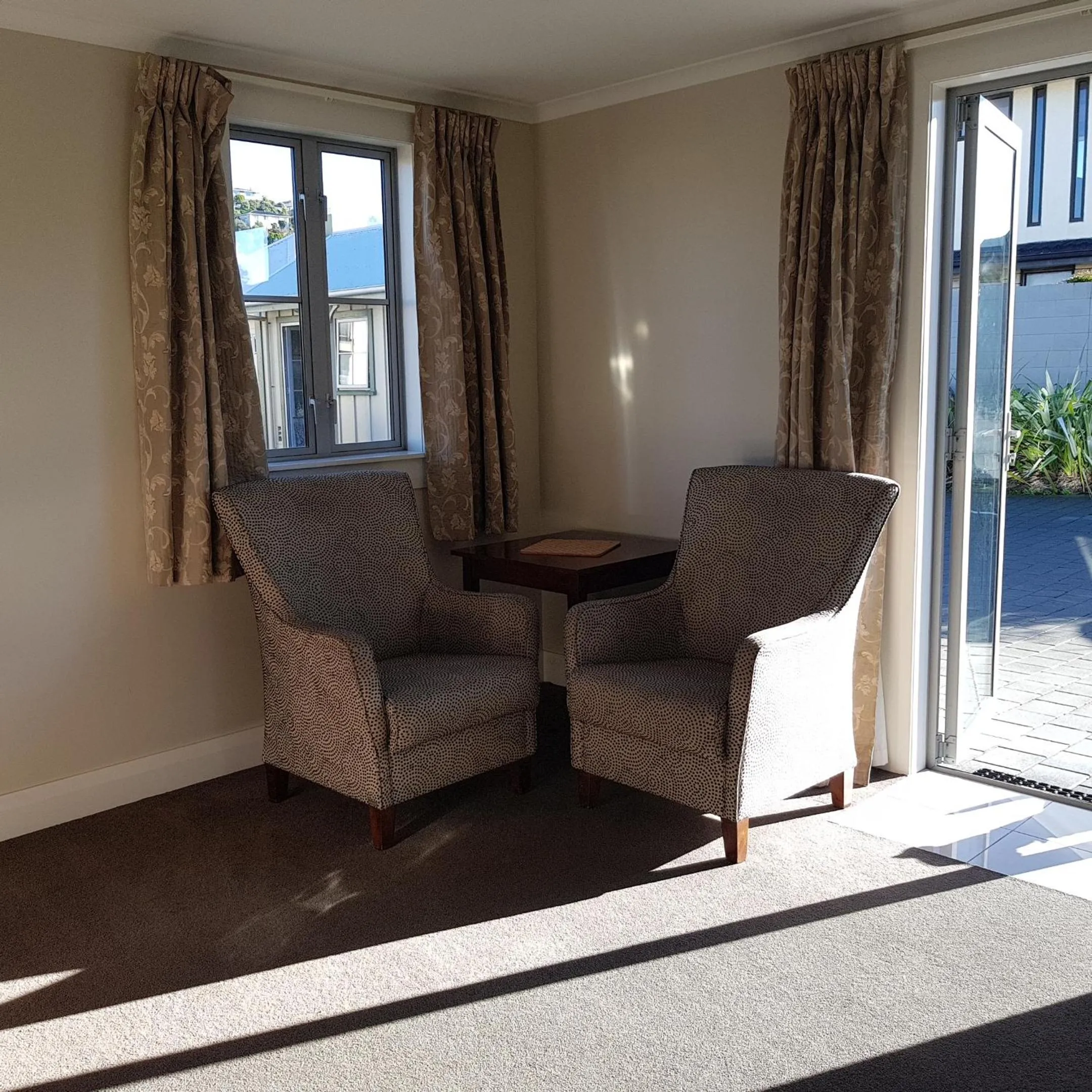 Seating area in THE MEWS Oamaru