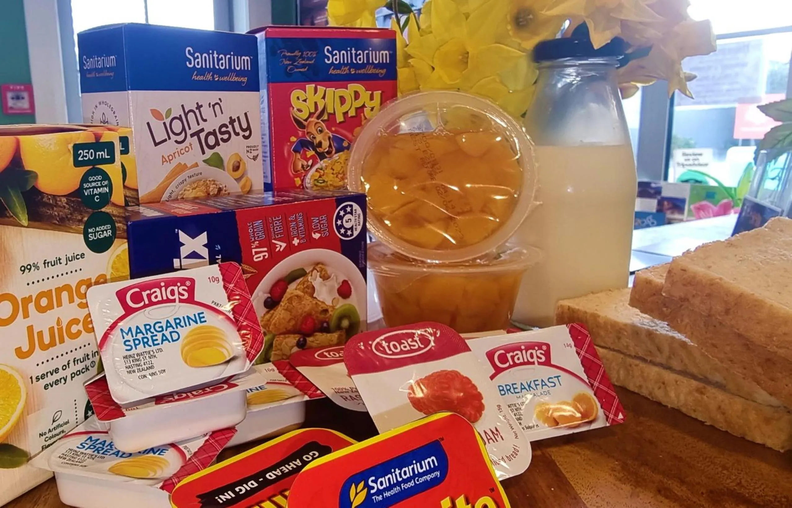 Continental breakfast in THE MEWS Oamaru