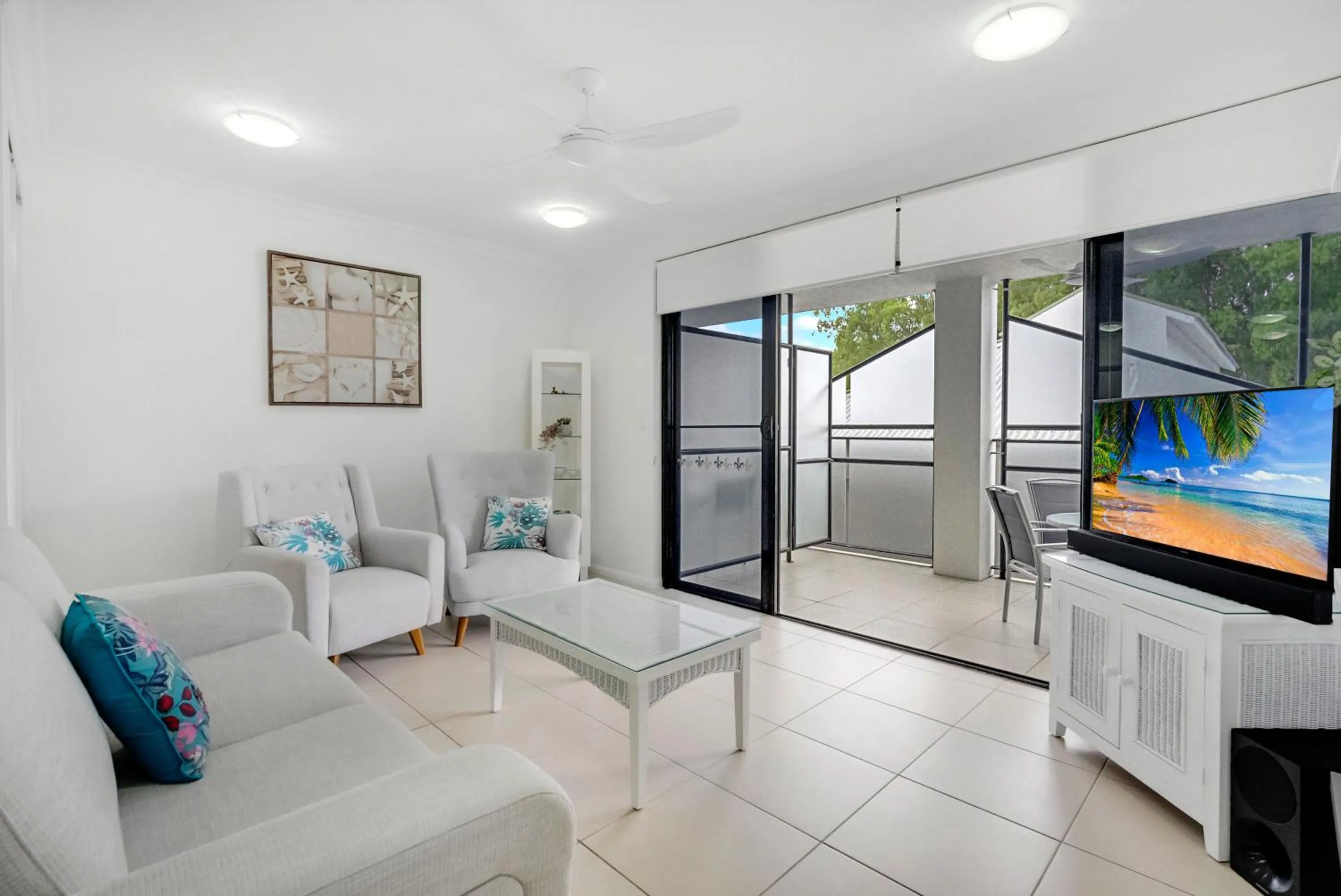 Living room in Elysium Apartments