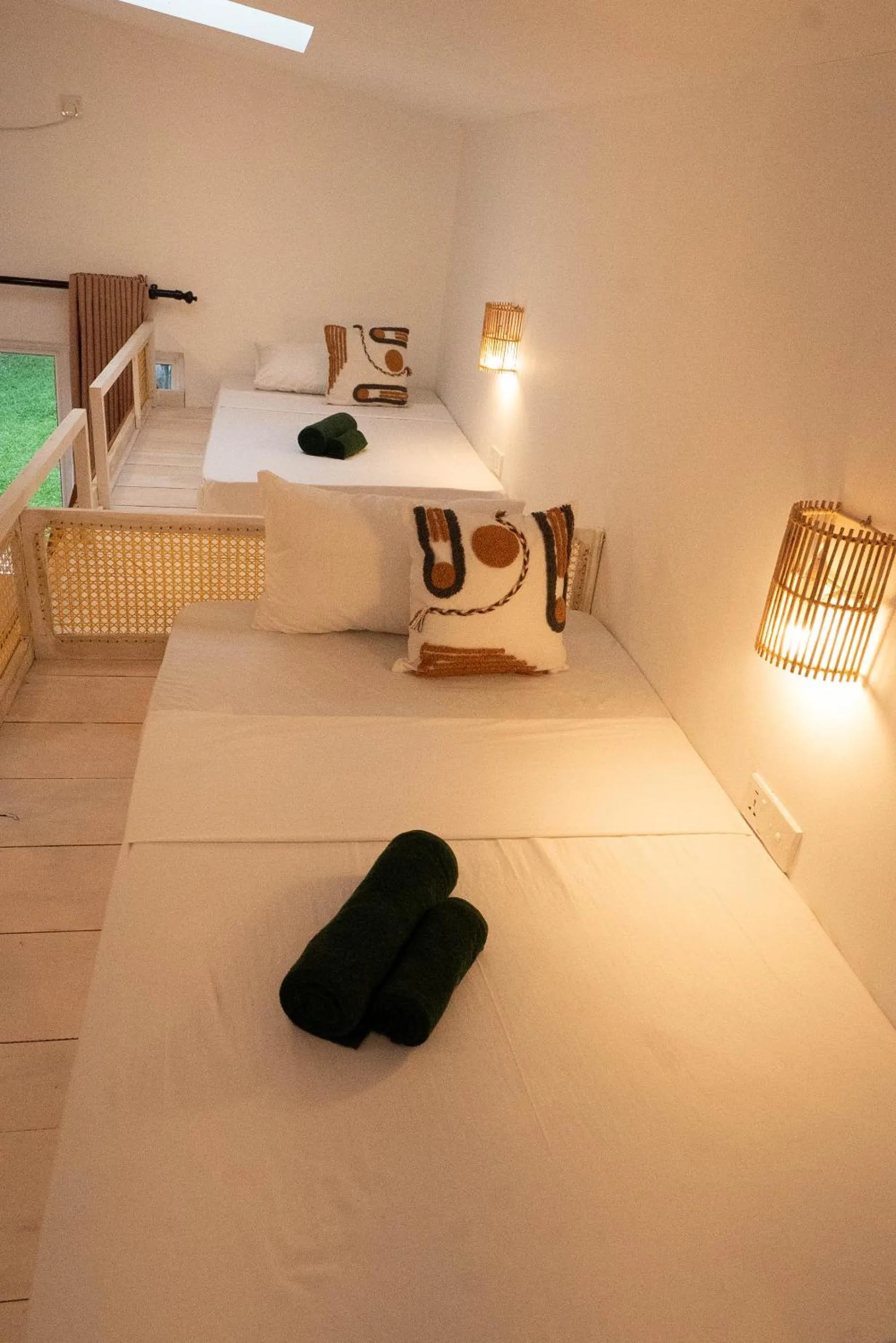 Bed in Basecamp Yoga Beach House