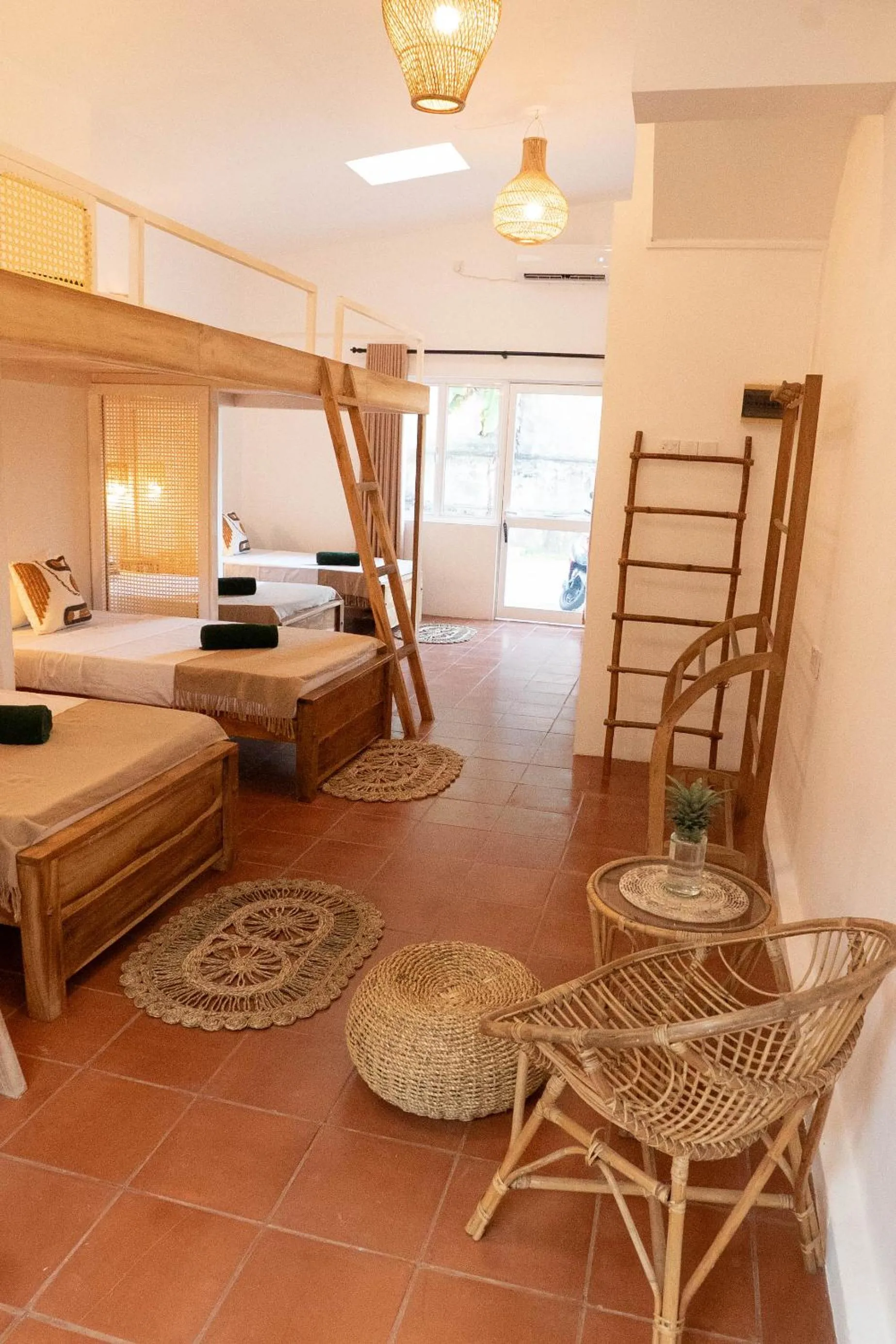 Bed in Basecamp Yoga Beach House